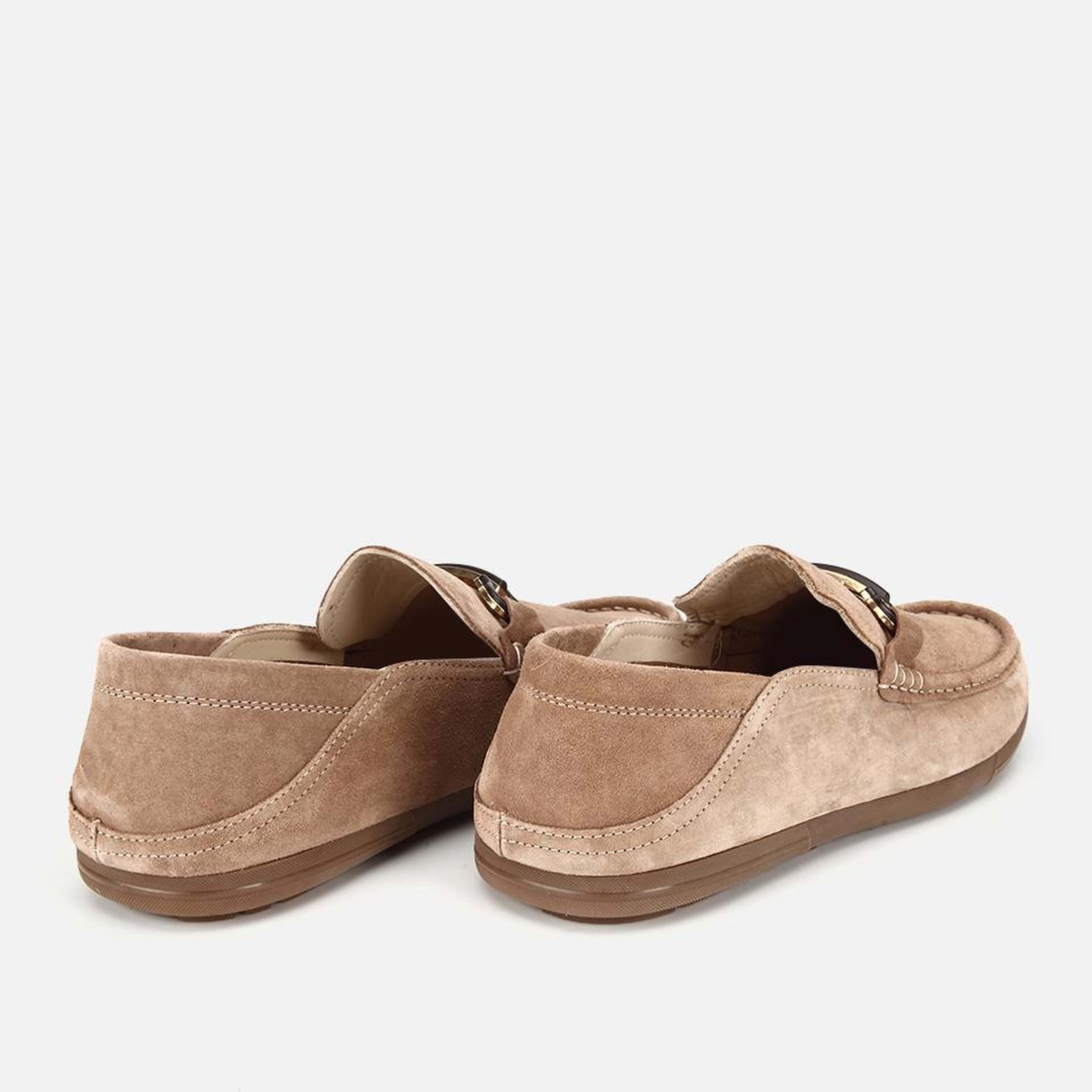 Erkek Süet Deri Bej Toka Detaylı Comfort Loafer Ayakkabı