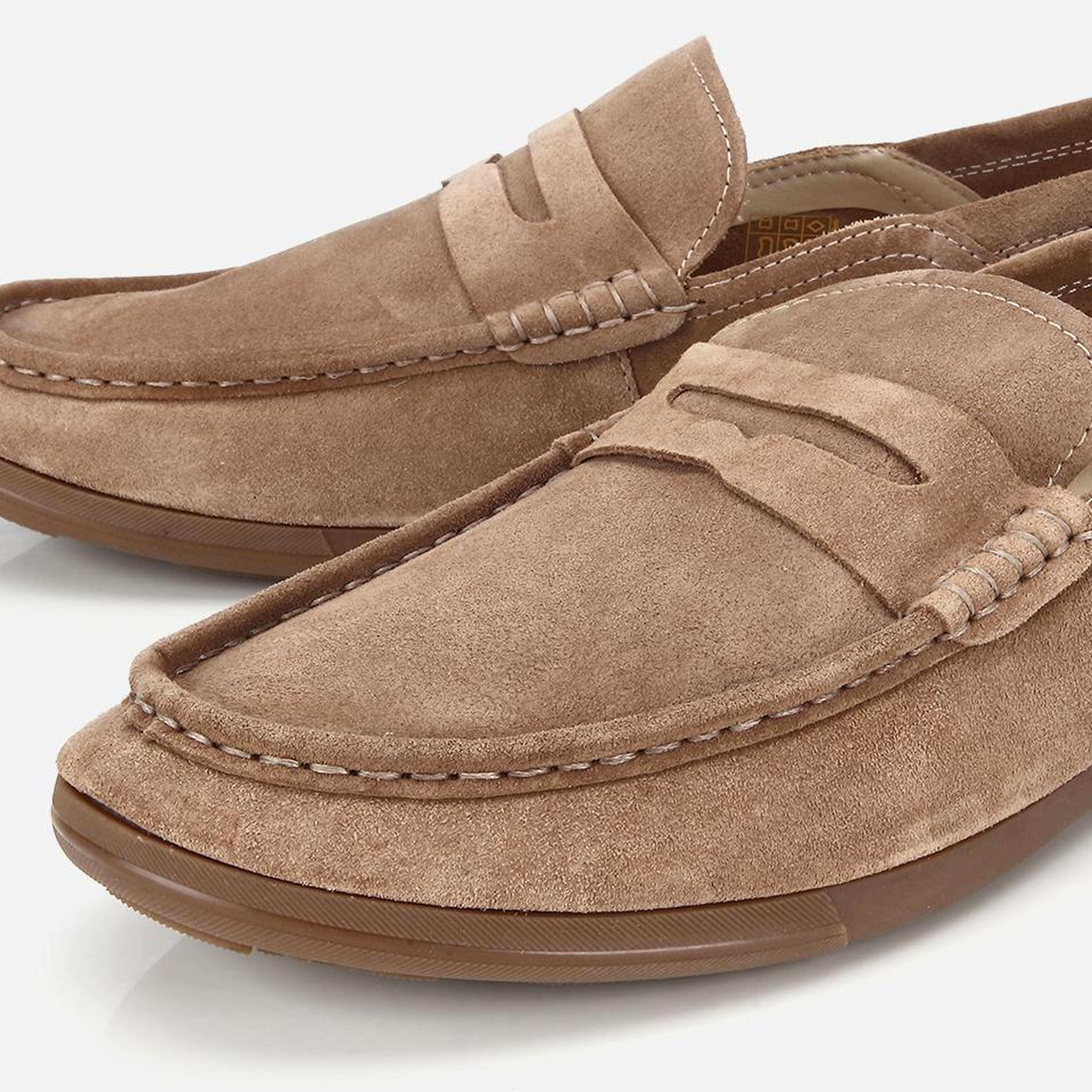 Erkek Süet Deri Açık Kahverengi Comfort Loafer Ayakkabı
