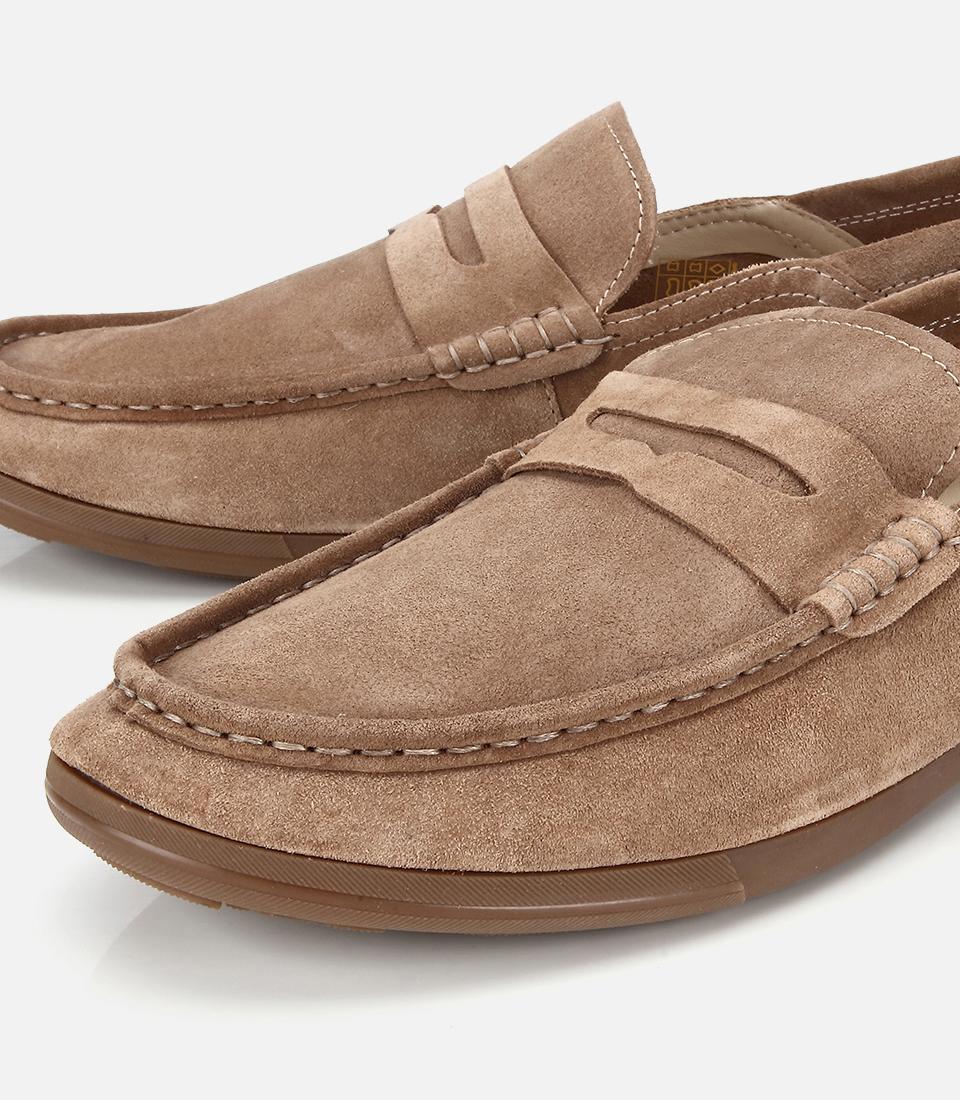 Erkek Süet Deri Açık Kahverengi Comfort Loafer Ayakkabı