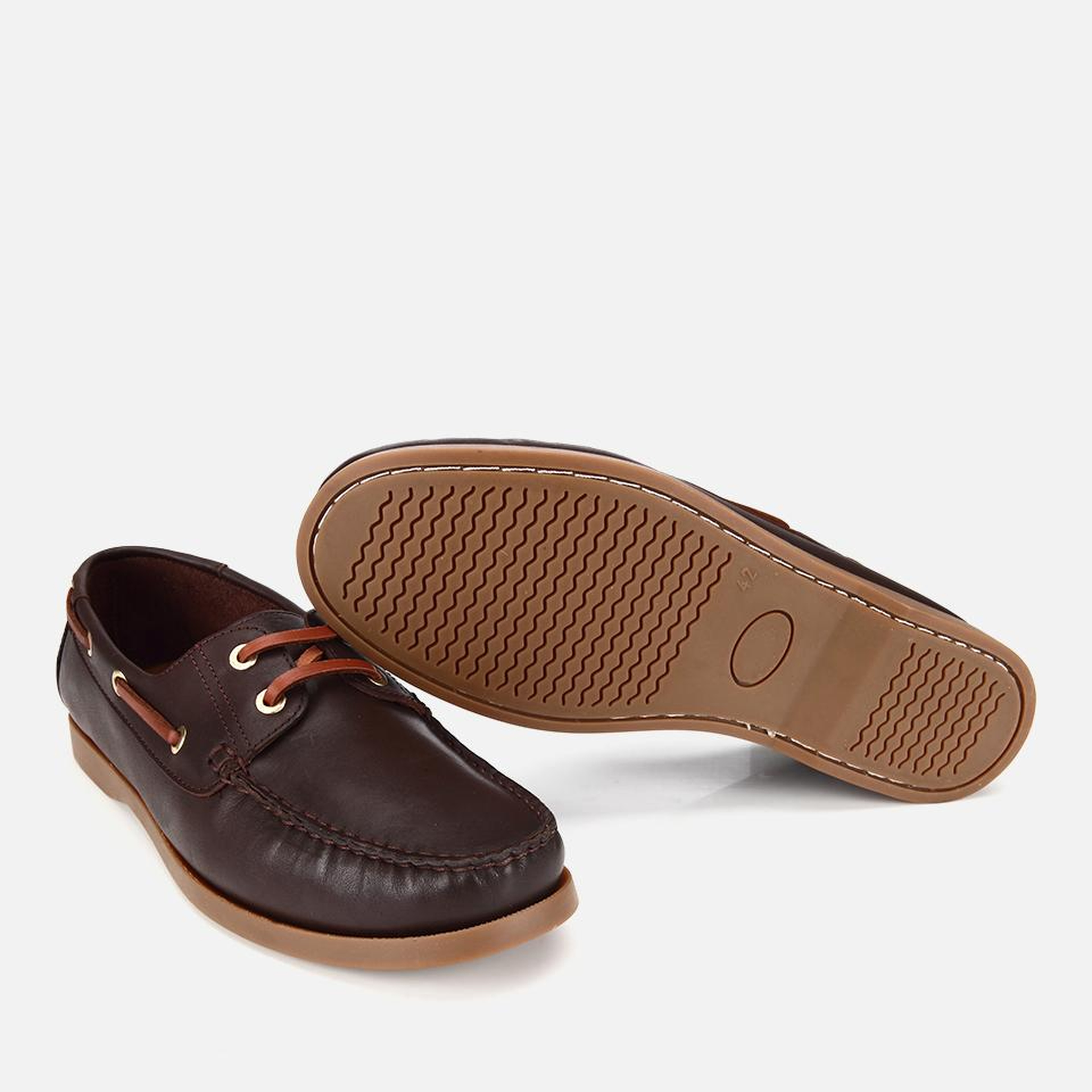 Erkek Deri Kahverengi Bağcık Detaylı Günlük Loafer
