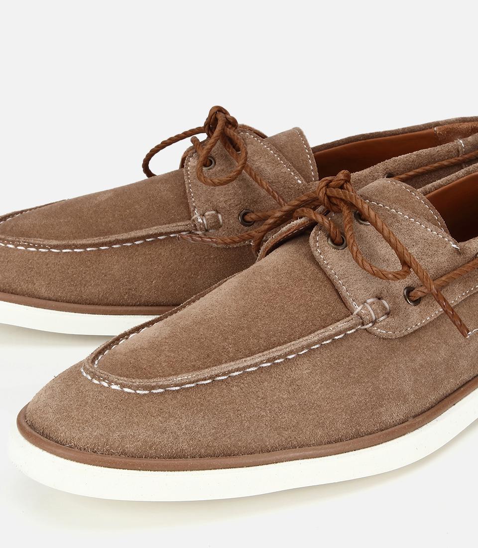 Erkek Süet Deri Vizon Bağcık Detaylı Günlük Loafer