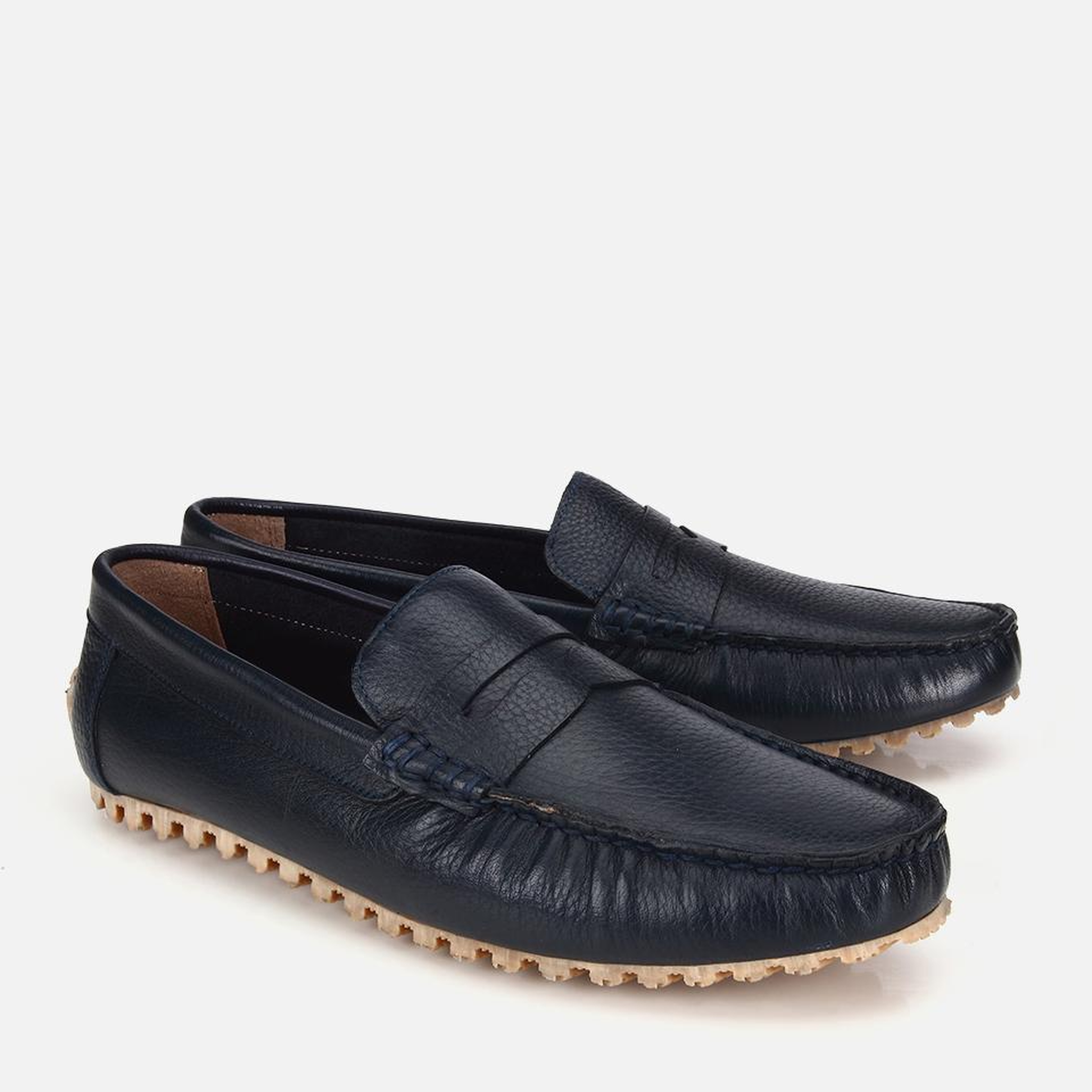 Erkek Deri Lacivert Comfort Günlük Loafer