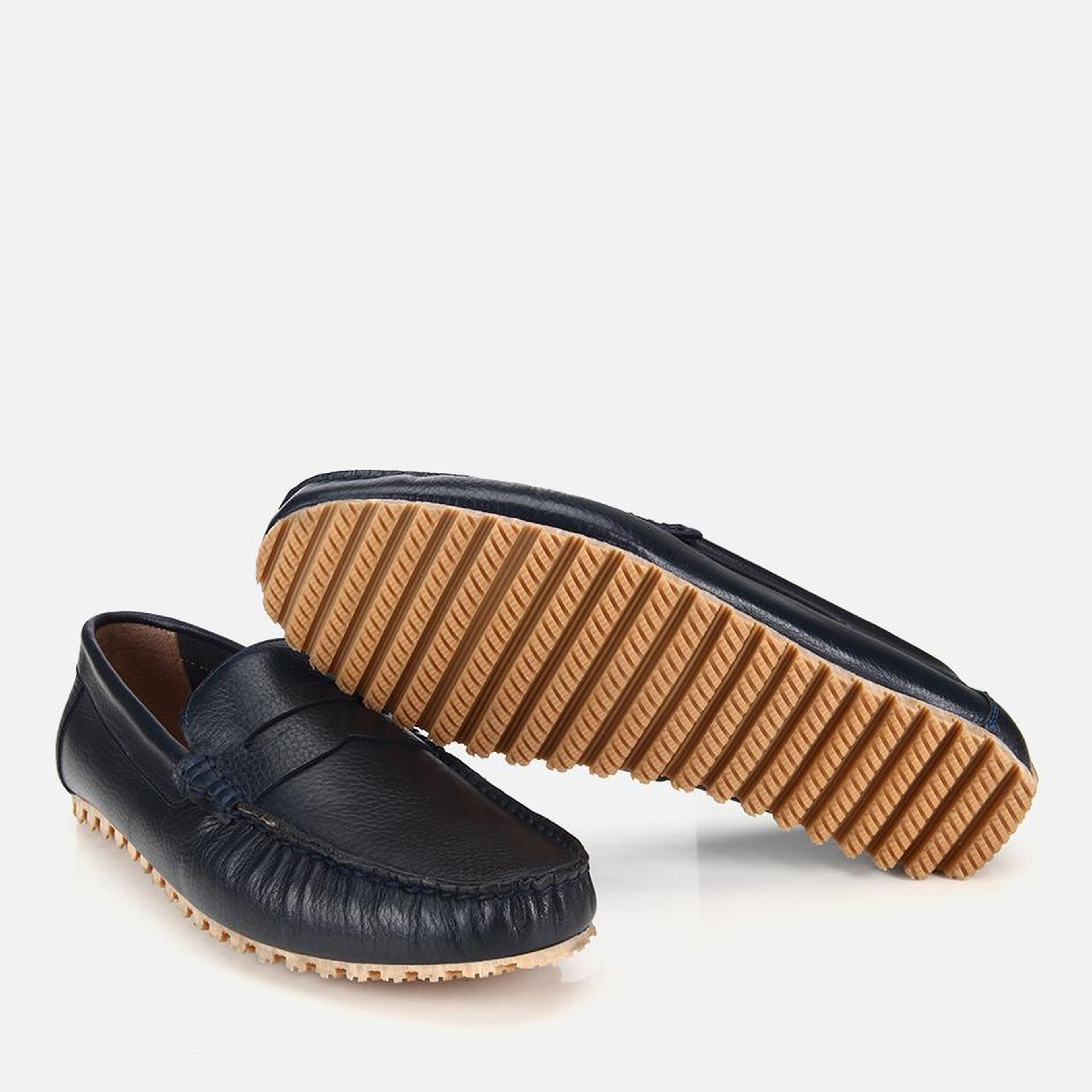 Erkek Deri Lacivert Comfort Günlük Loafer