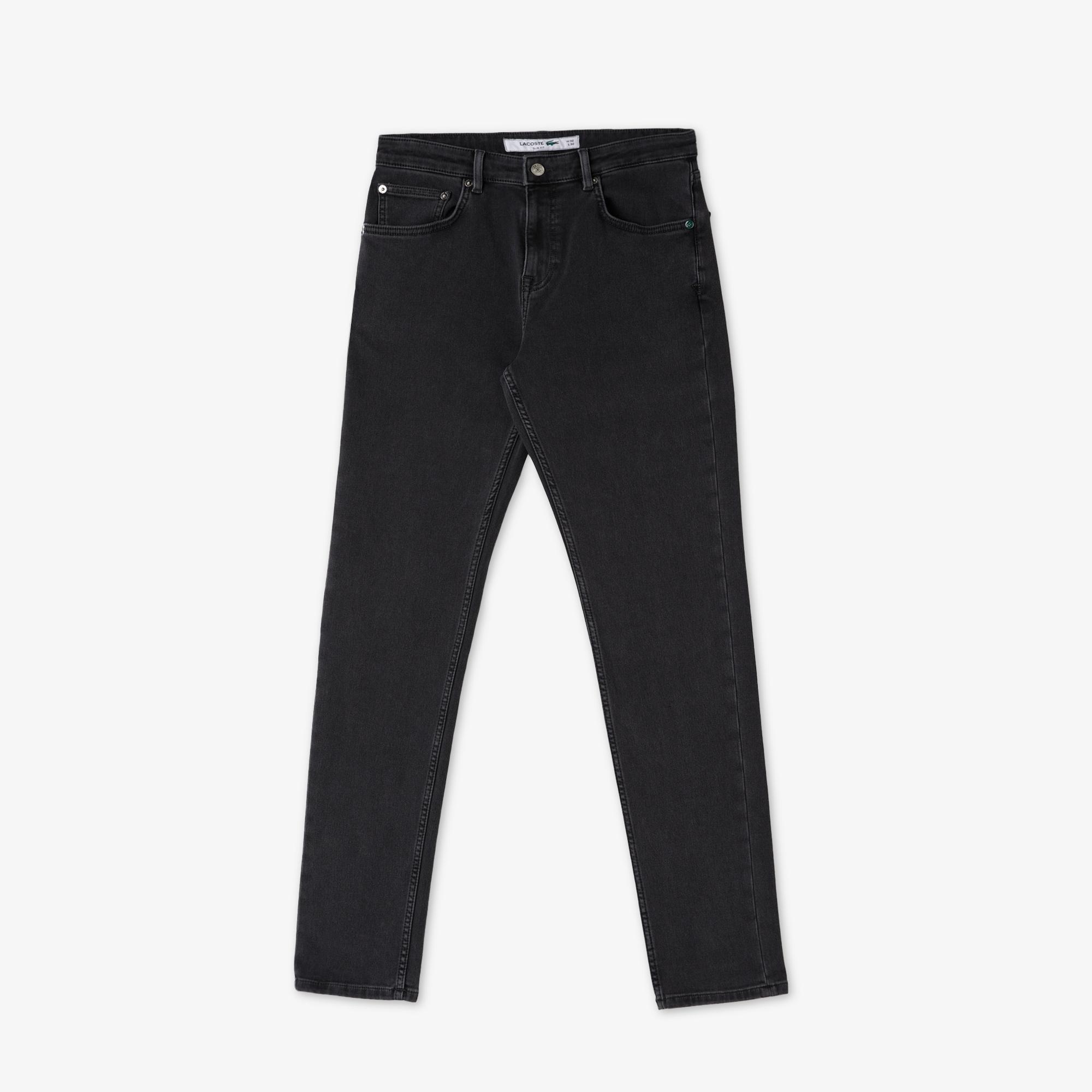 Lacoste Erkek Slim Fit Gri Jean Pantolon
