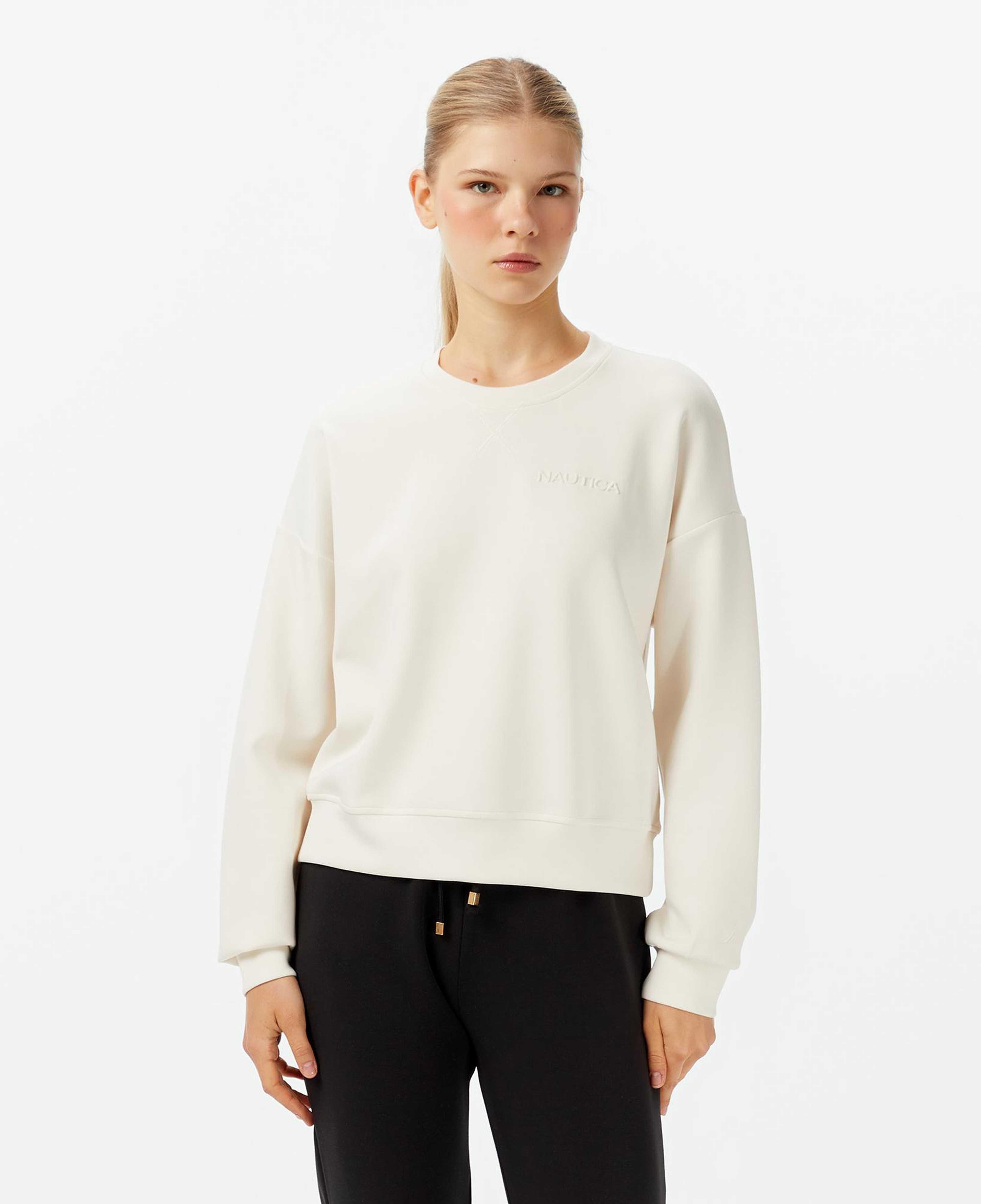 Nautica Kadın Beyaz Regular Fit Sweatshirt