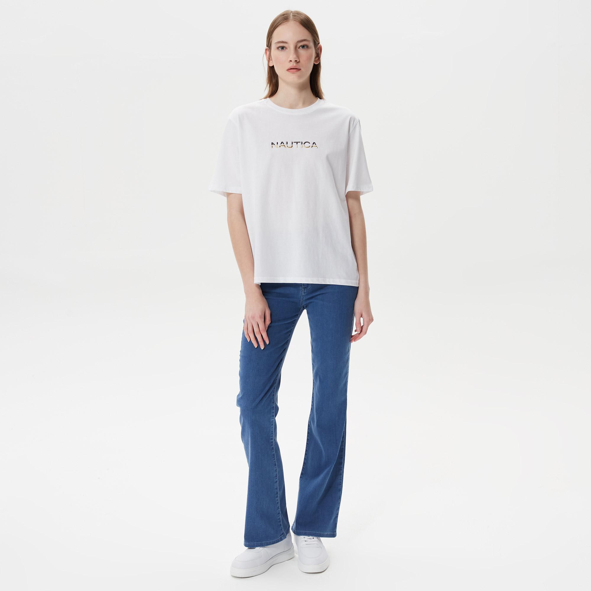 Nautica Kadın Beyaz T-Shirt