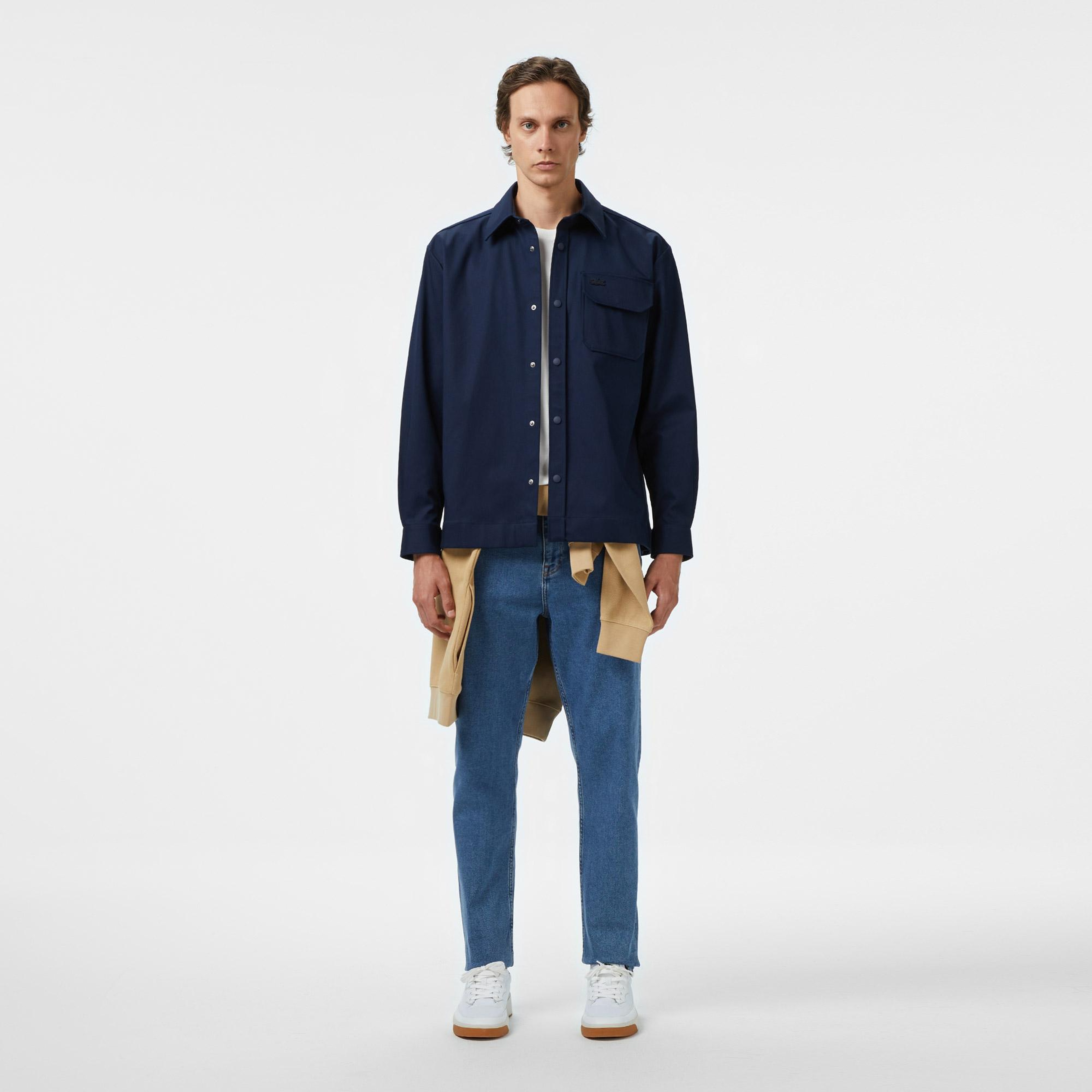Lacoste Erkek Relaxed Fit Lacivert Gömlek