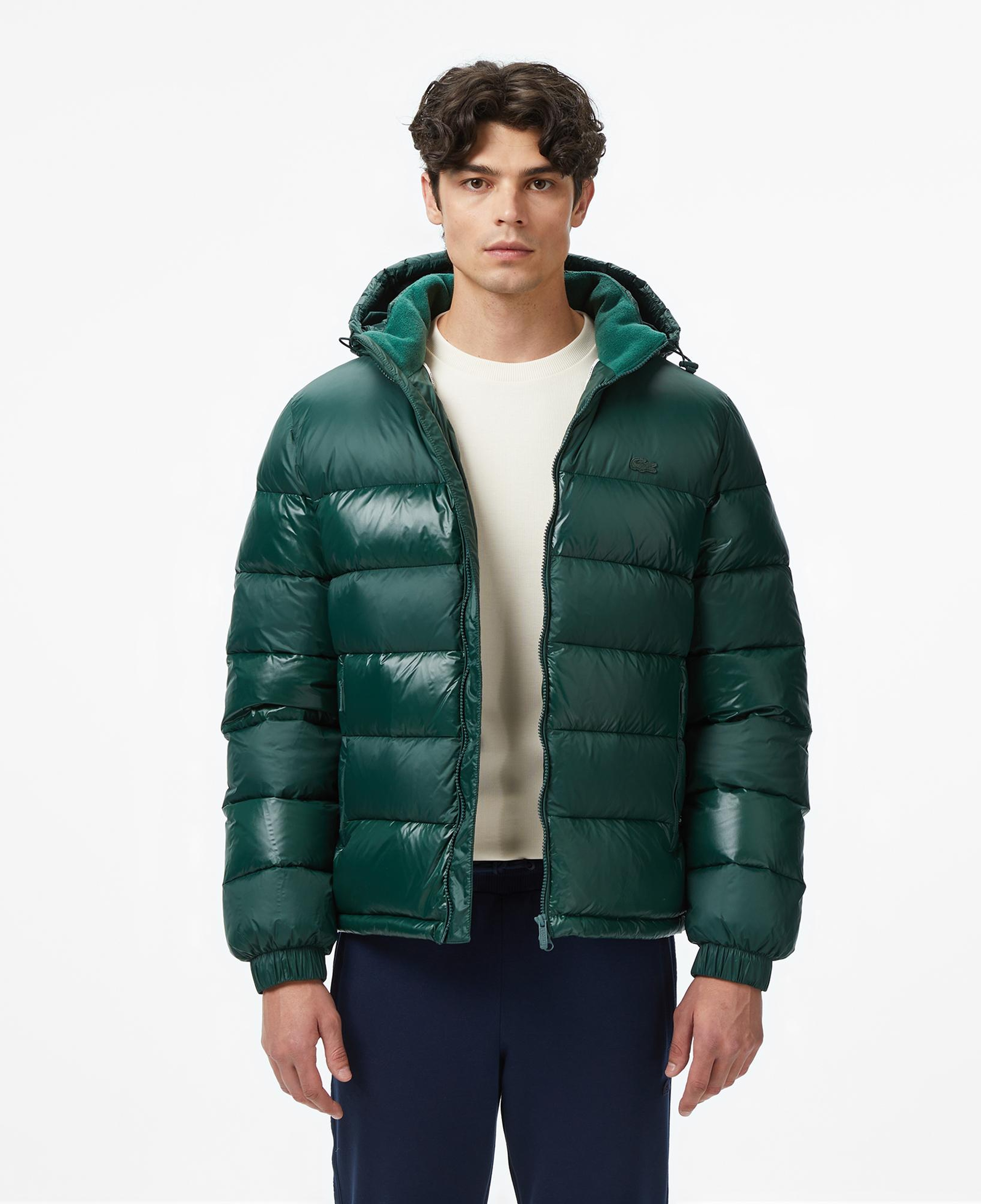 Lacoste Erkek Kapüşonlu Koyu Yeşil Mont
