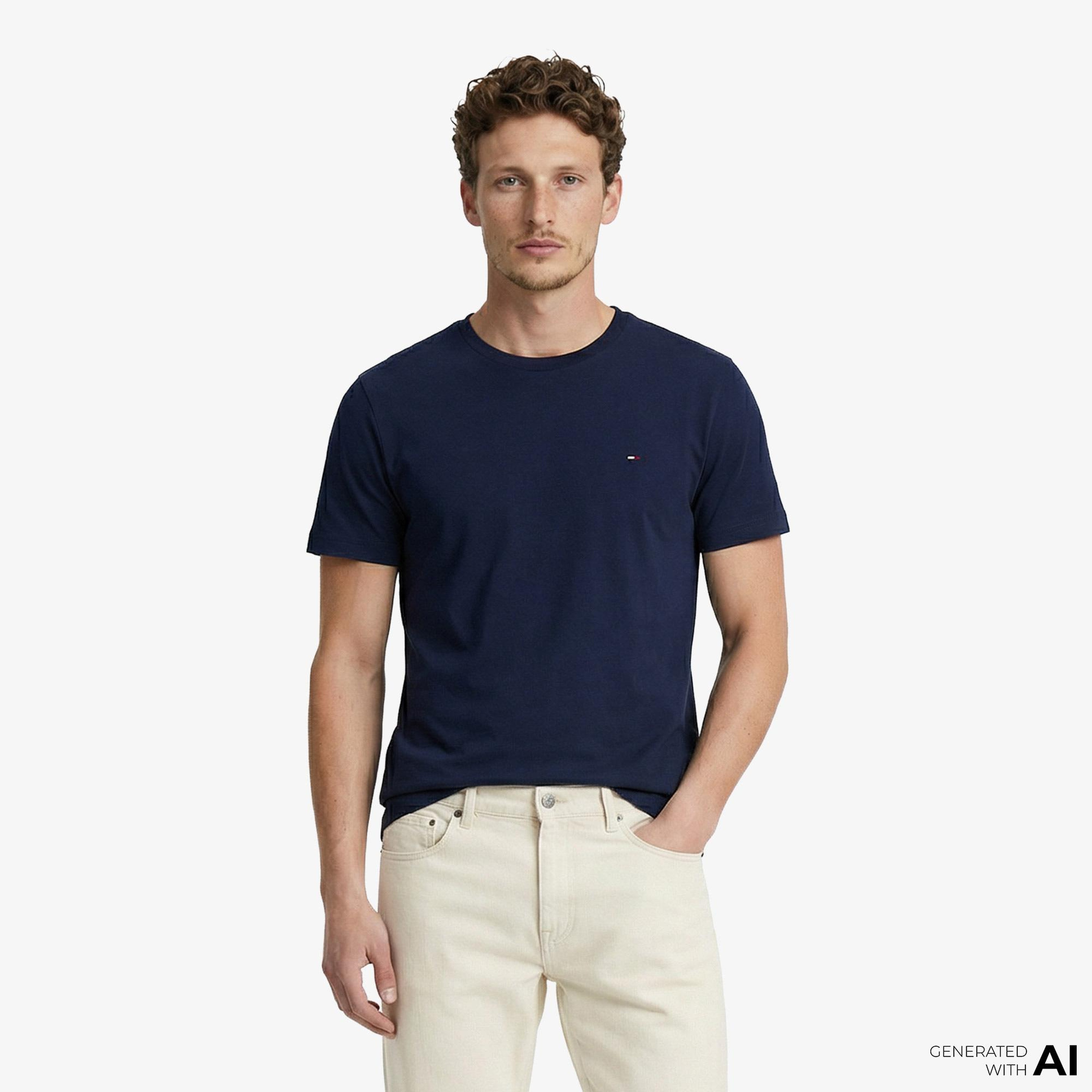 Tommy Hilfiger Core Essentials Erkek Lacivert T-Shirt