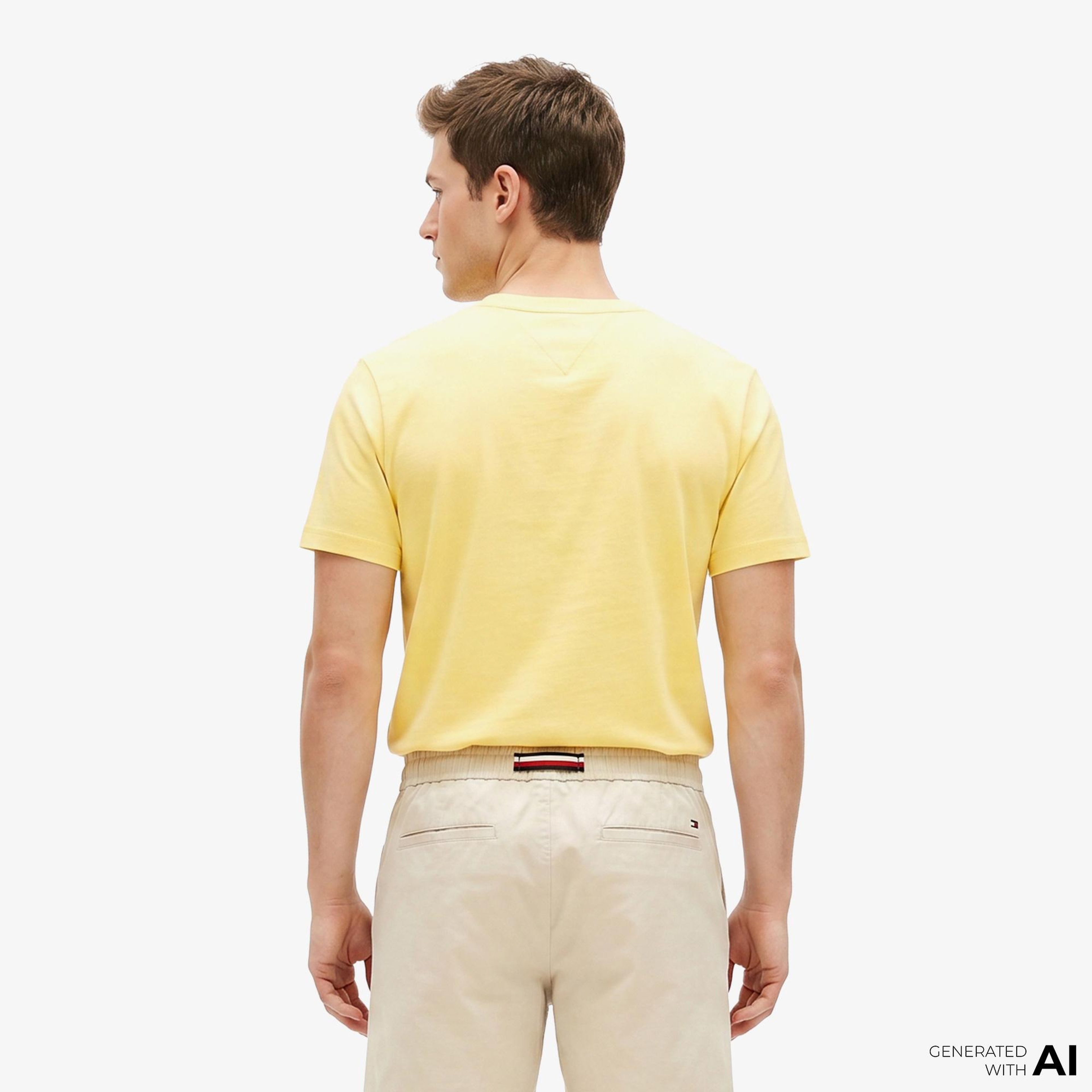 Tommy Hilfiger Core Essentials Erkek Sarı T-Shirt