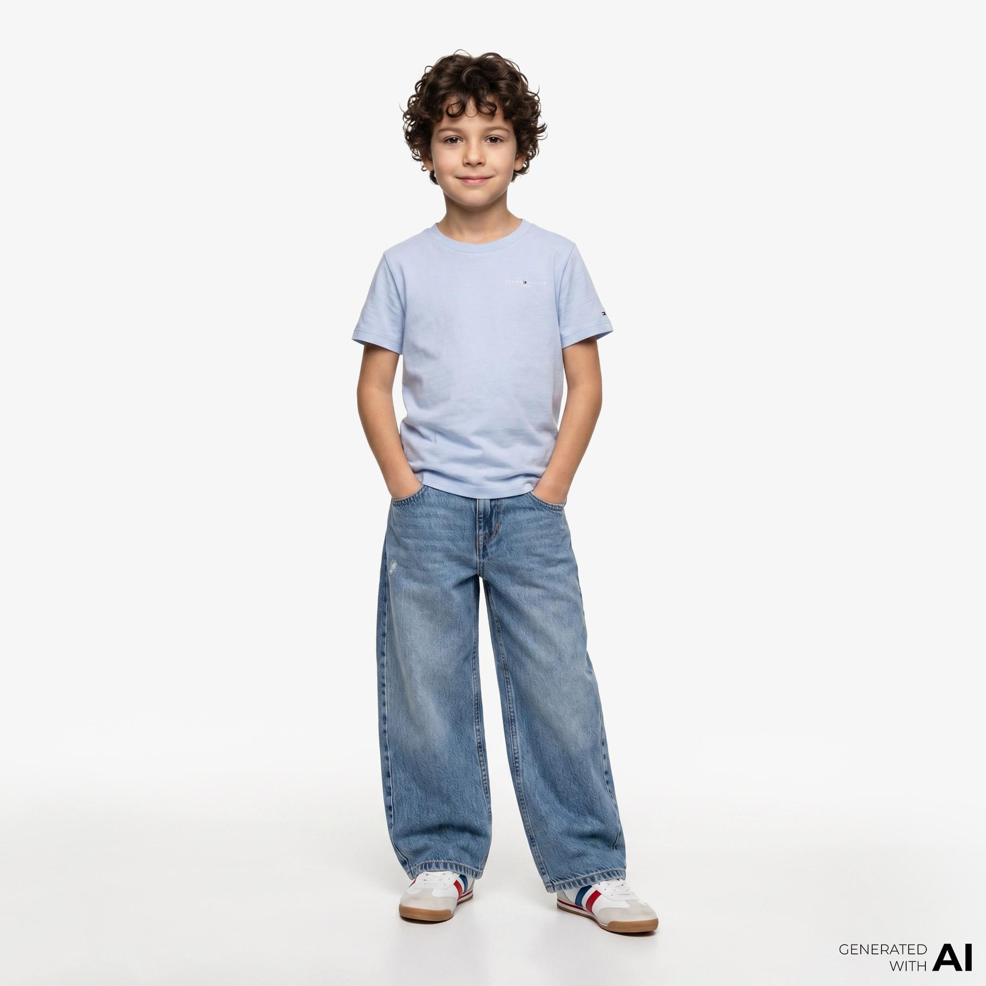 Tommy Hilfiger Mini Corp Çocuk Mavi T-Shirt