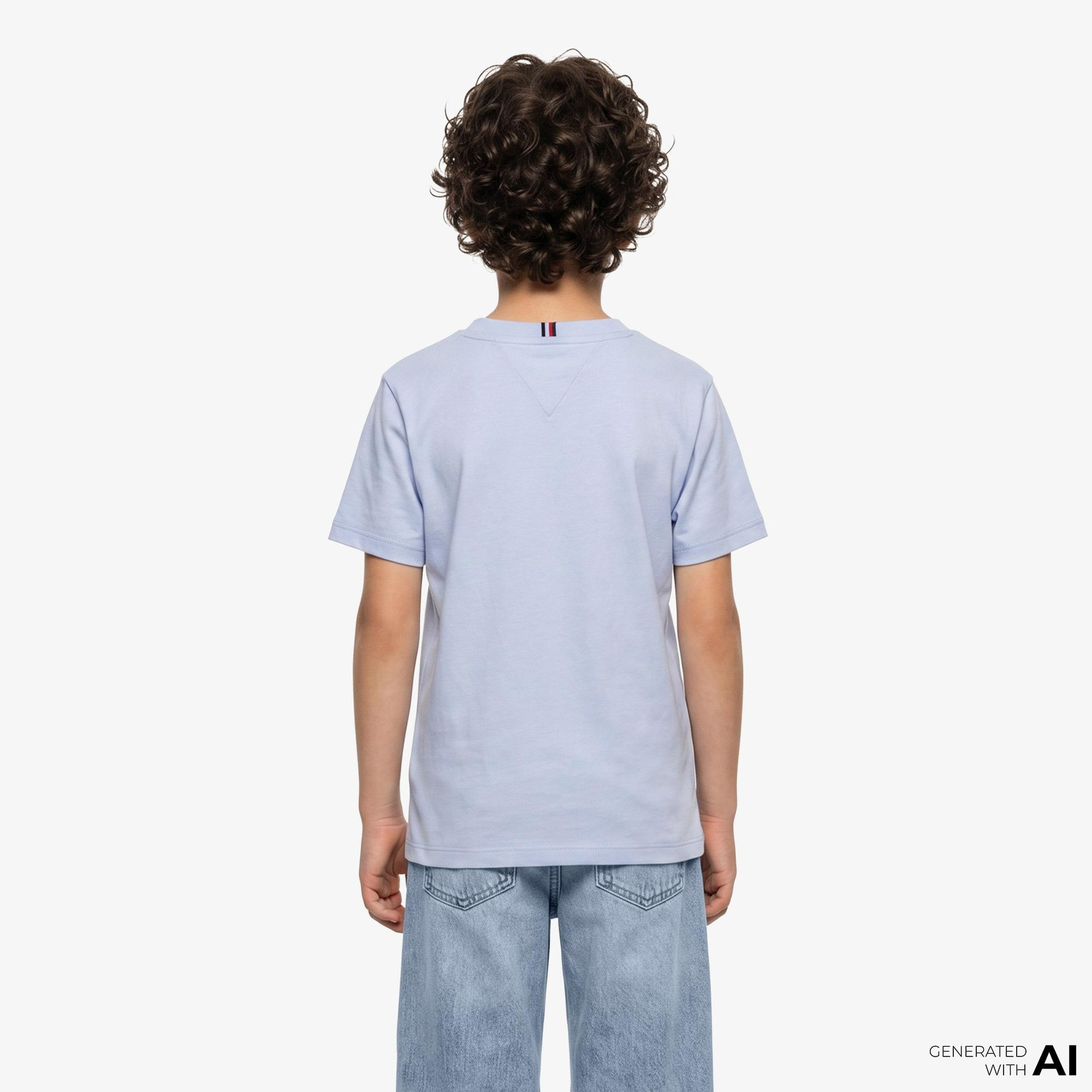 Tommy Hilfiger Mini Corp Çocuk Mavi T-Shirt