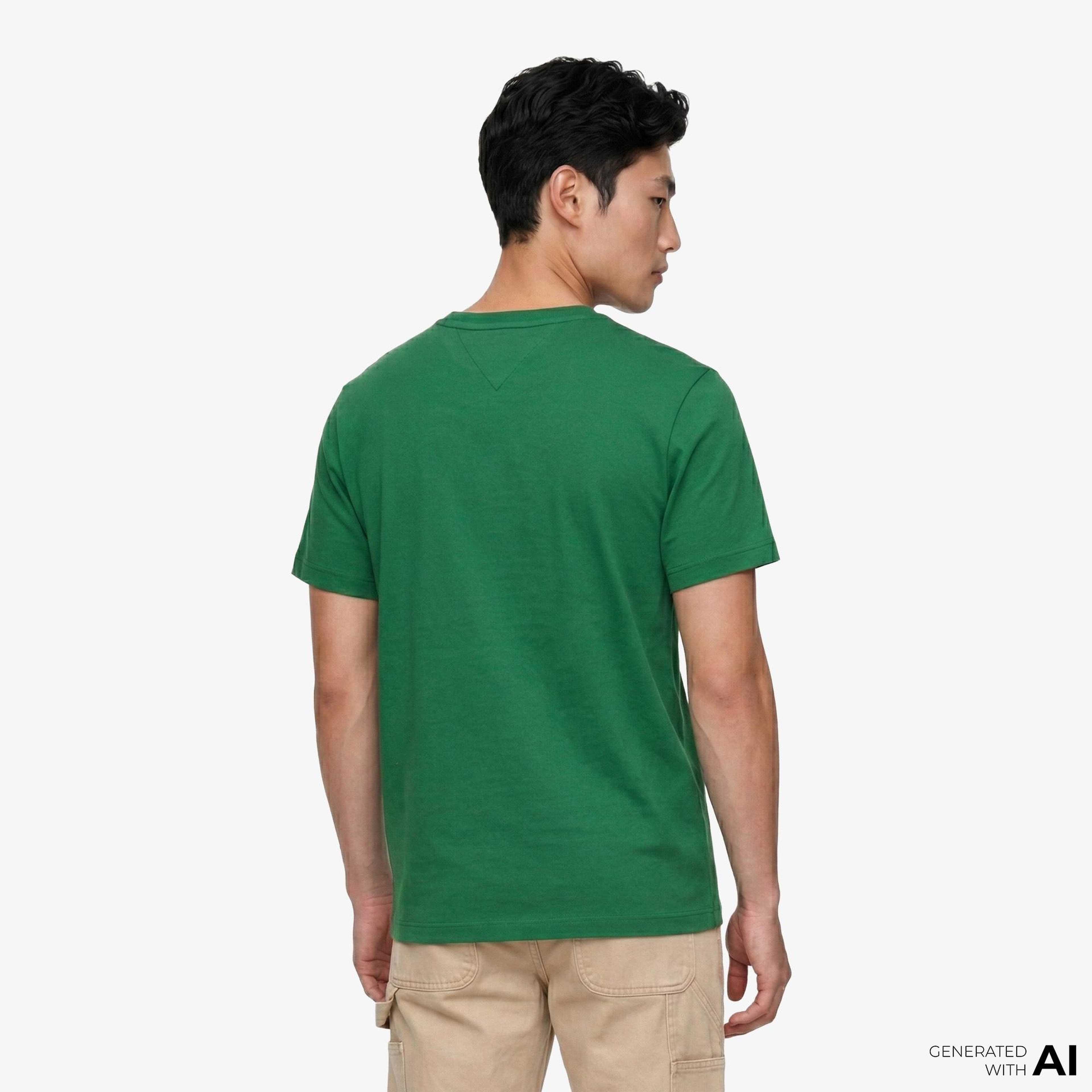 Tommy Hilfiger Core Essentials Erkek Yeşil T-Shirt