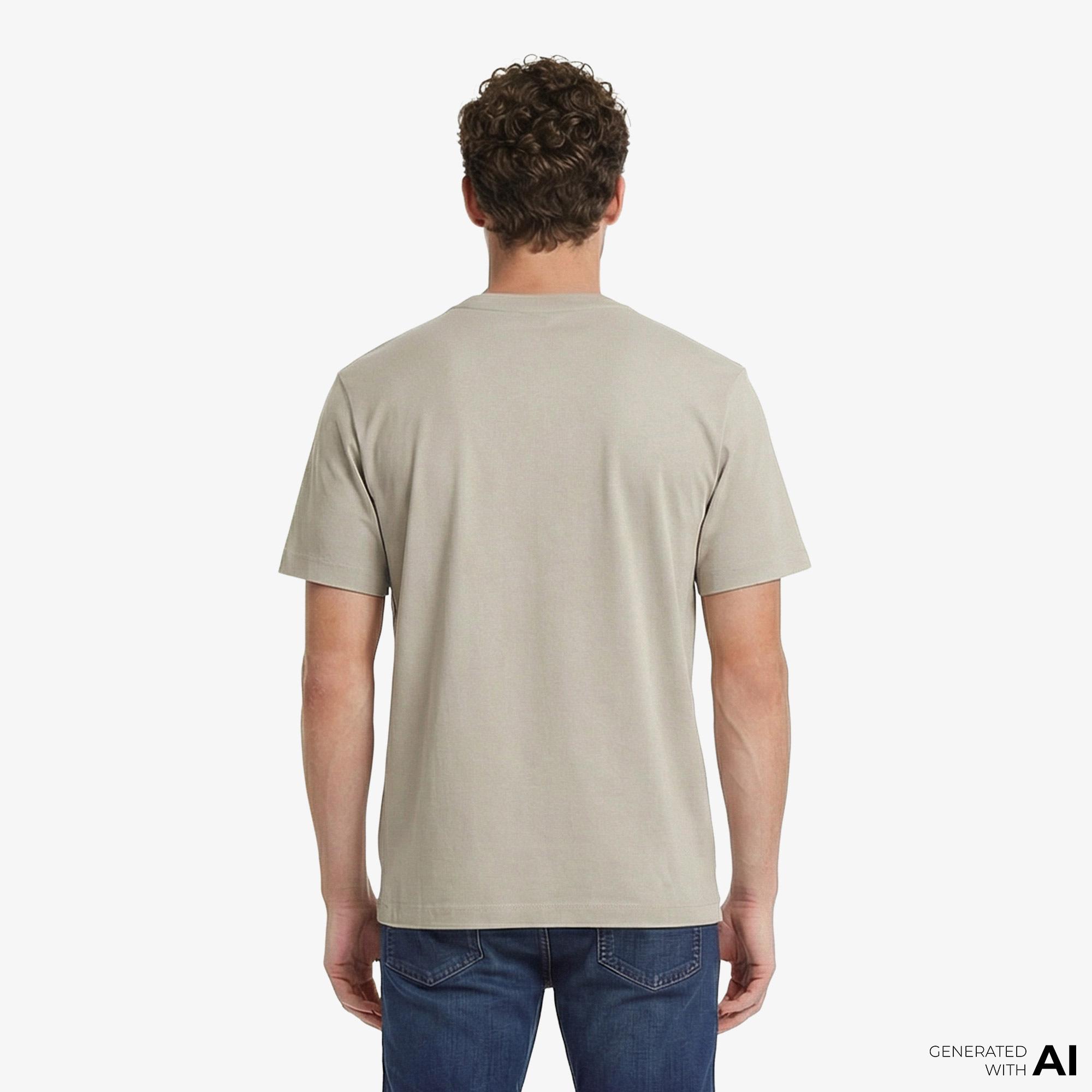 Calvin Klein Stretch Cotton Pique Nano Erkek Kahverengi T-Shirt