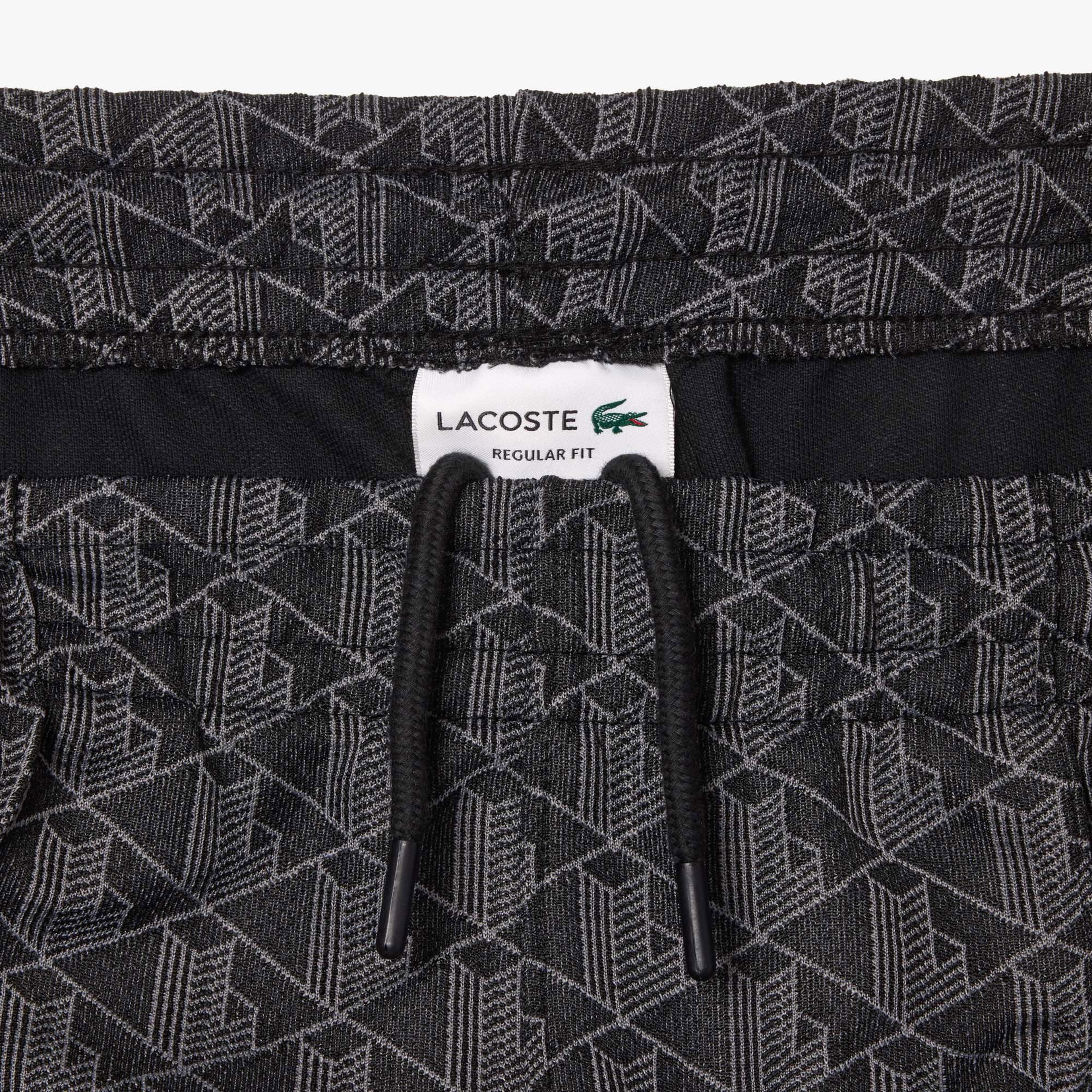 Lacoste Paris Erkek Regular Fit Monogram Siyah Eşofman Altı