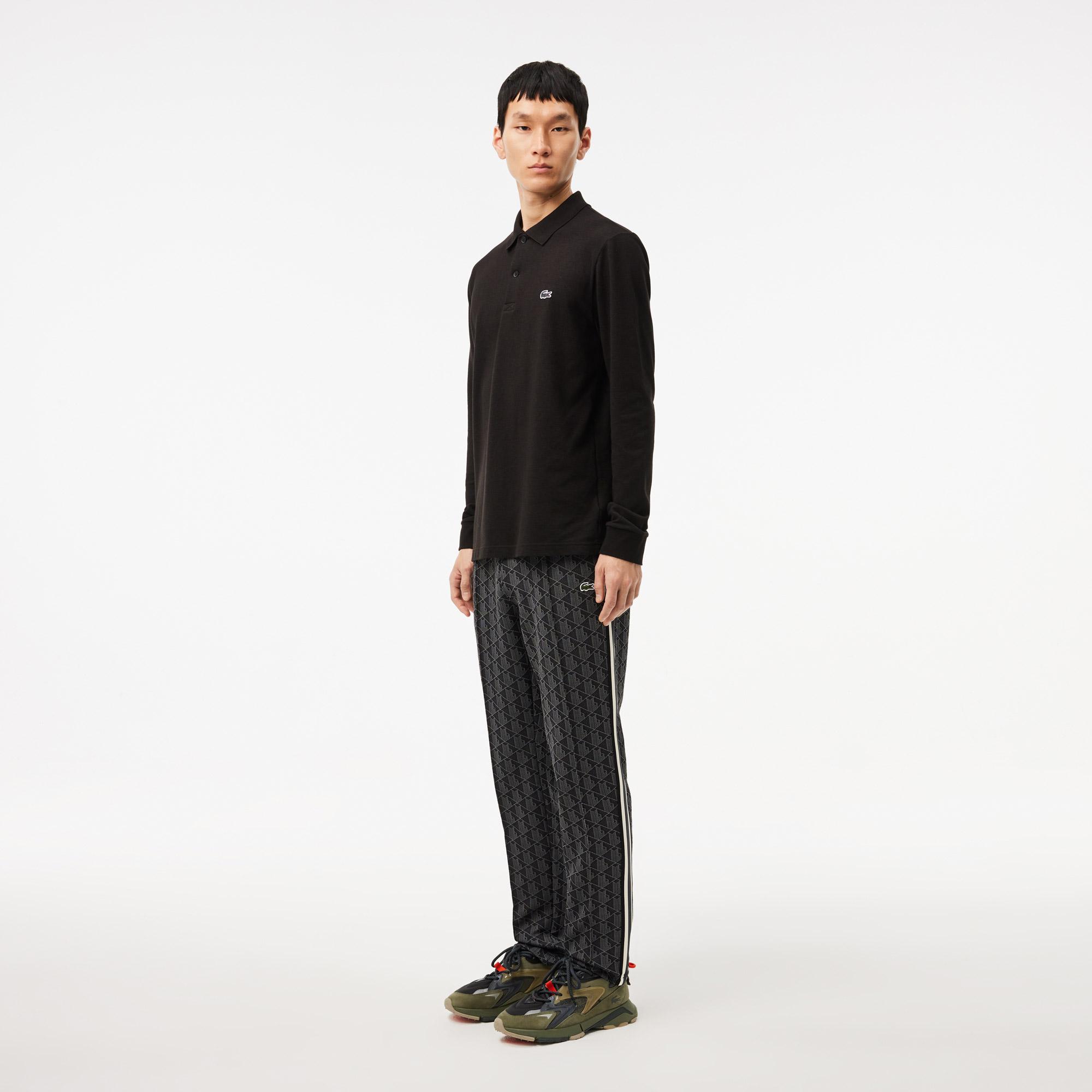 Lacoste Paris Erkek Regular Fit Monogram Siyah Eşofman Altı