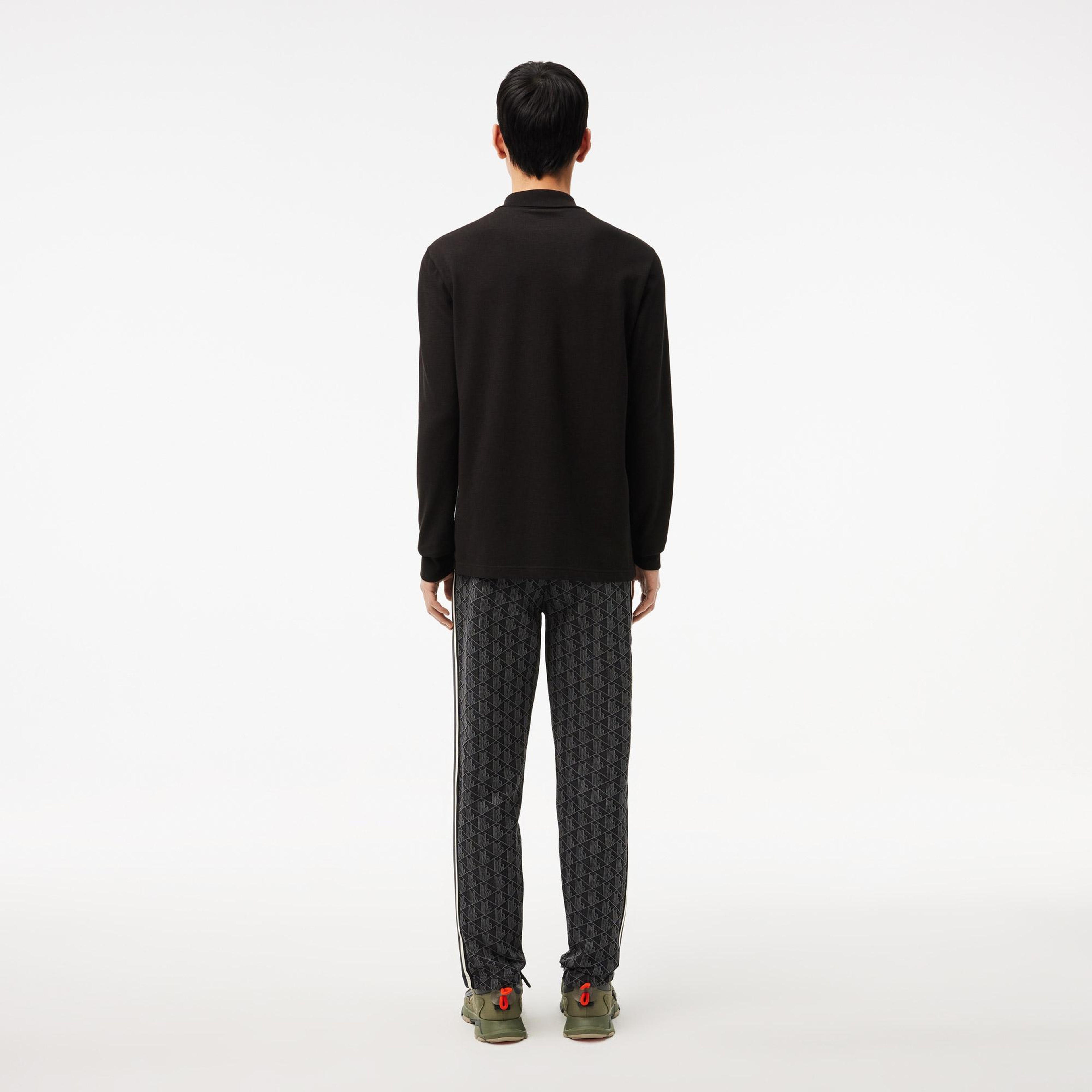 Lacoste Paris Erkek Regular Fit Monogram Siyah Eşofman Altı