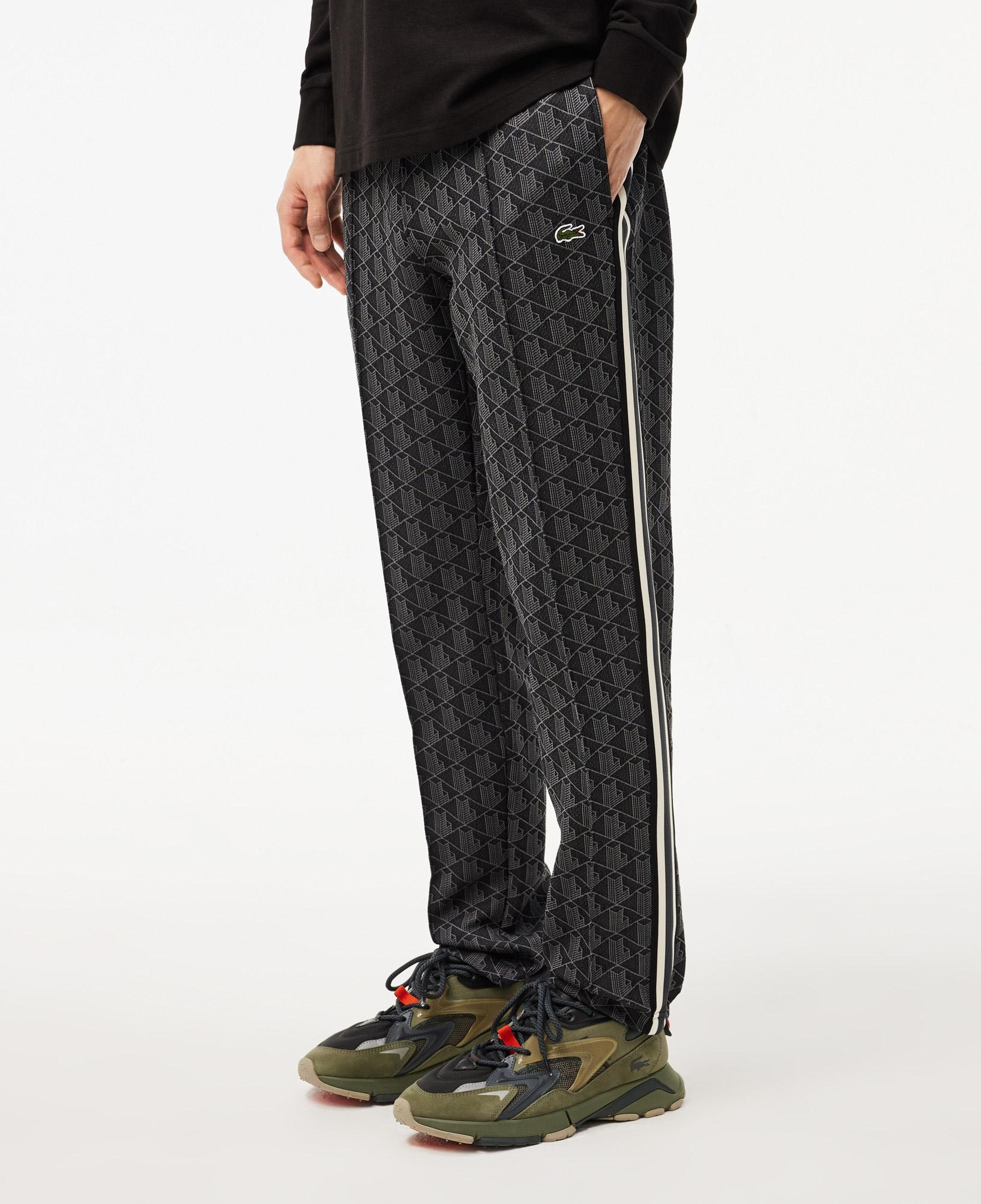 Lacoste Paris Erkek Regular Fit Monogram Siyah Eşofman Altı
