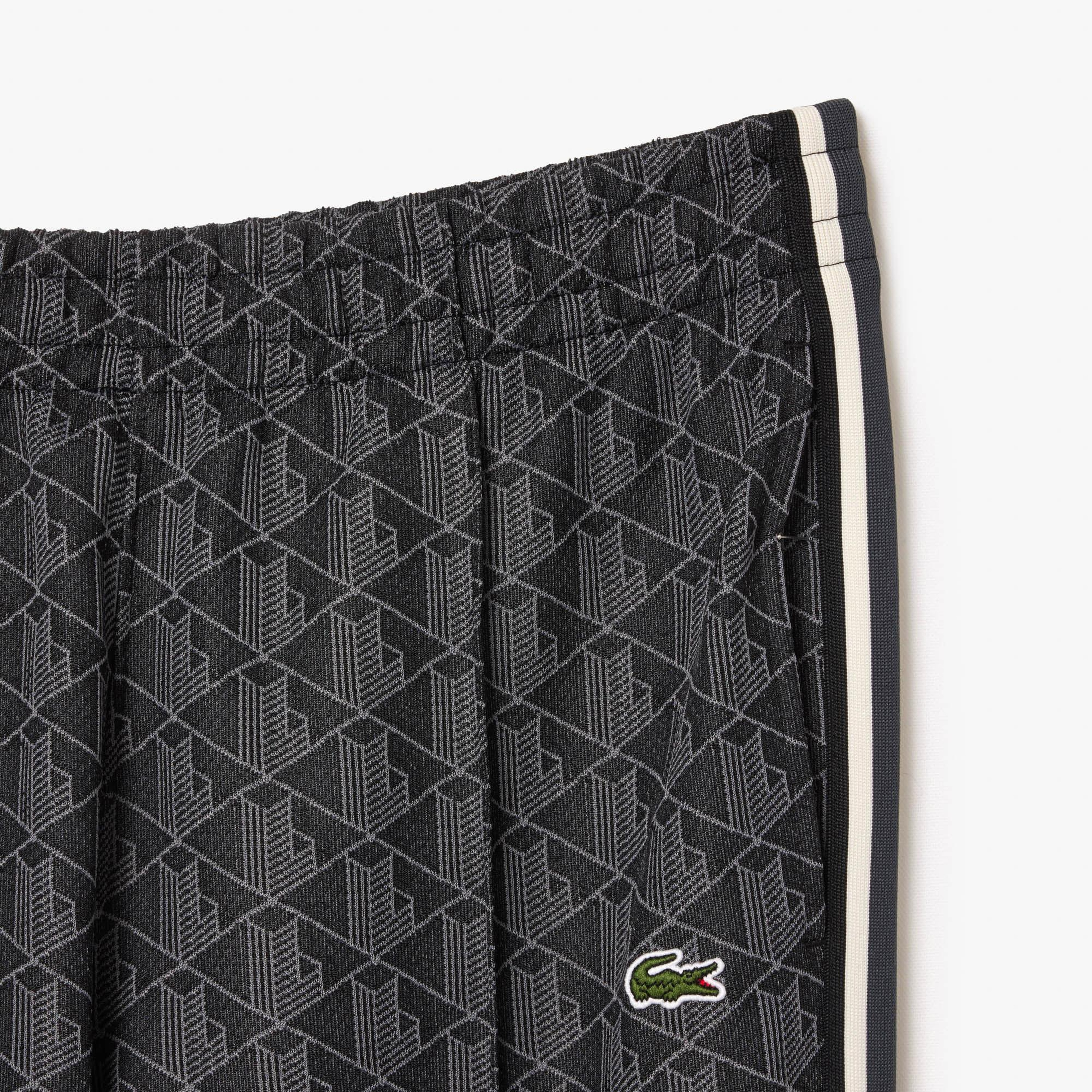 Lacoste Paris Erkek Regular Fit Monogram Siyah Eşofman Altı
