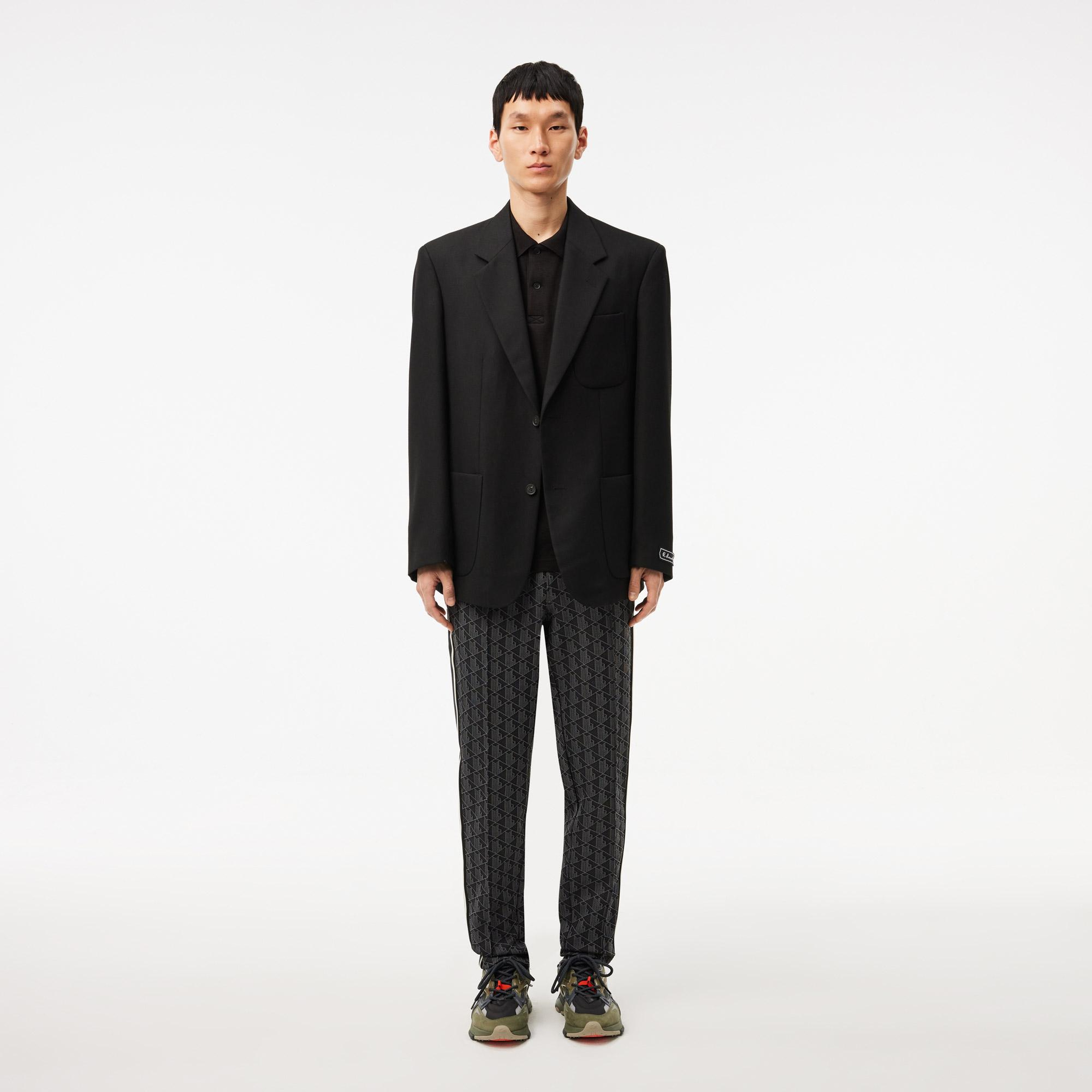 Lacoste Paris Erkek Regular Fit Monogram Siyah Eşofman Altı
