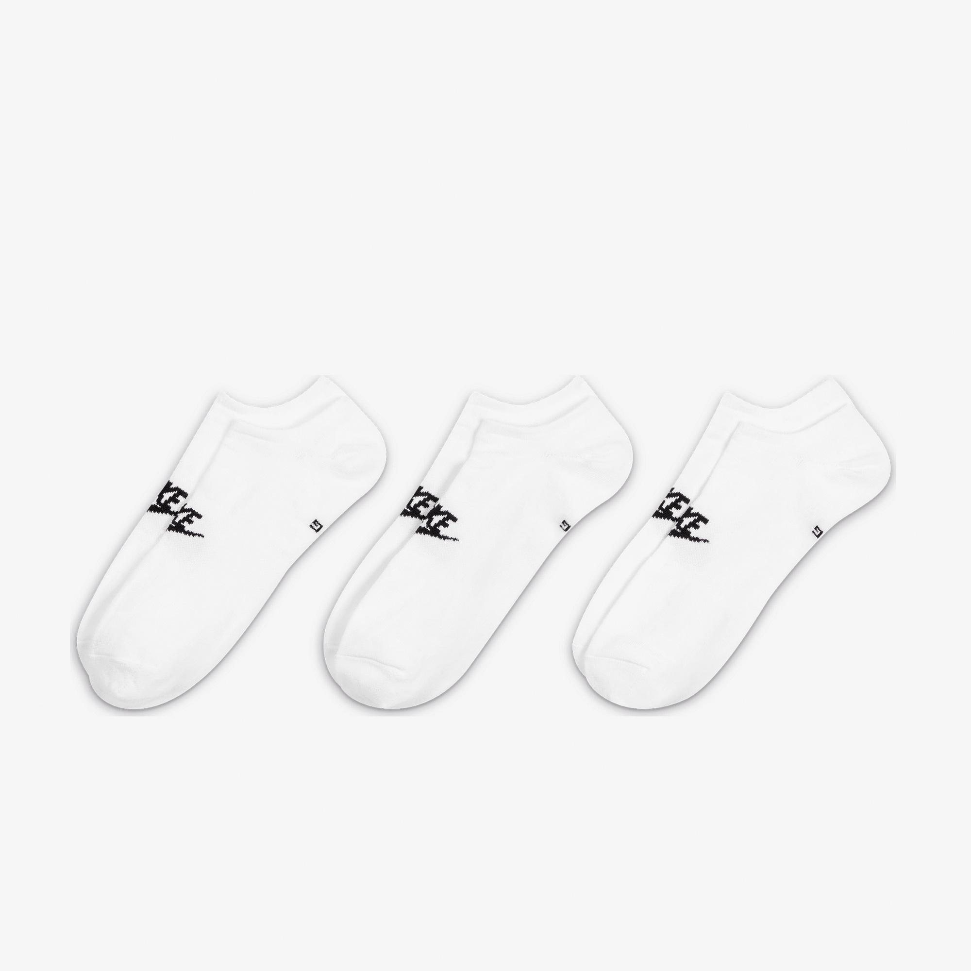 Nike Sportswear Everyday Essential Unisex Beyaz 3'lü Çorap