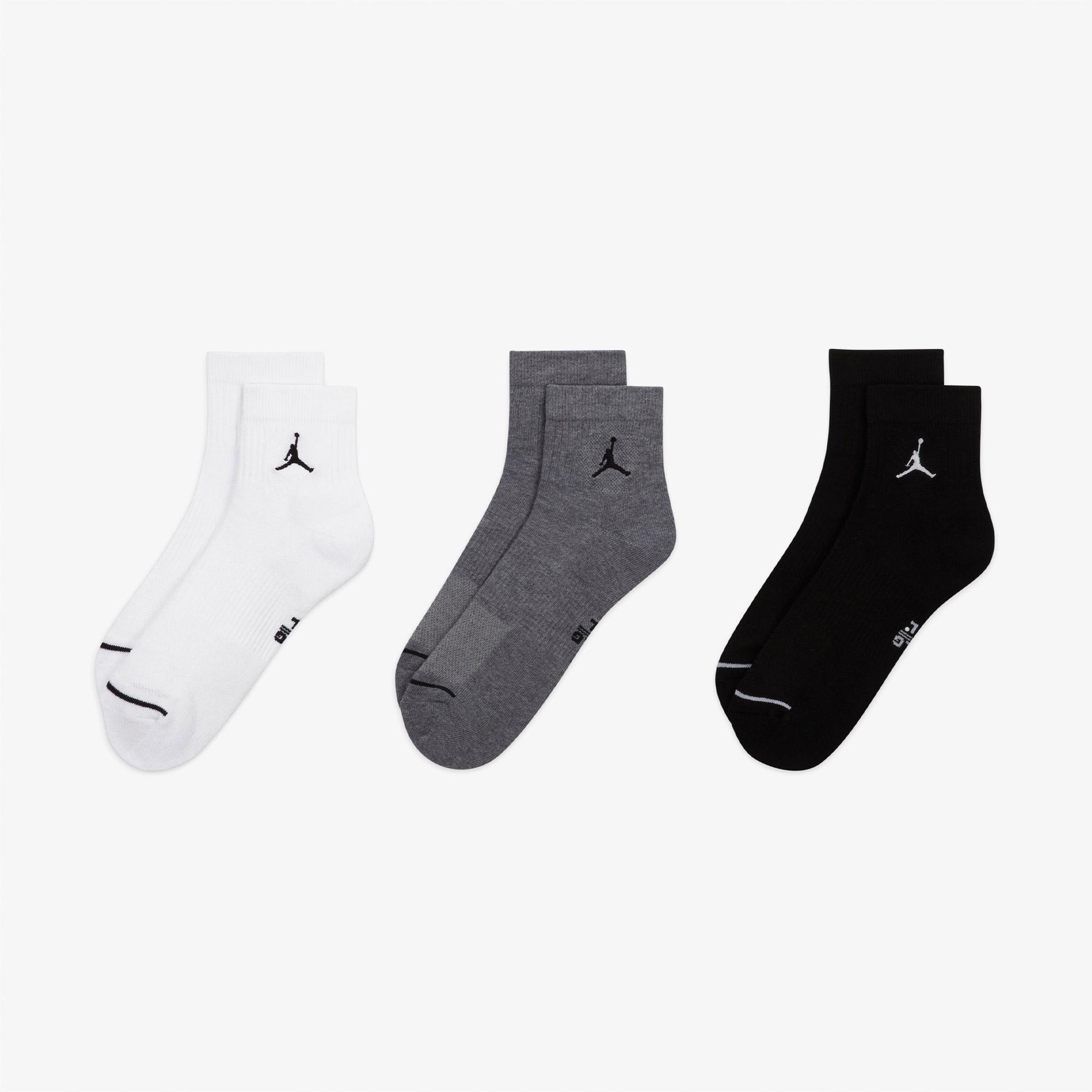 Jordan Cush Poly 3' lü Unisex Renkli Çorap
