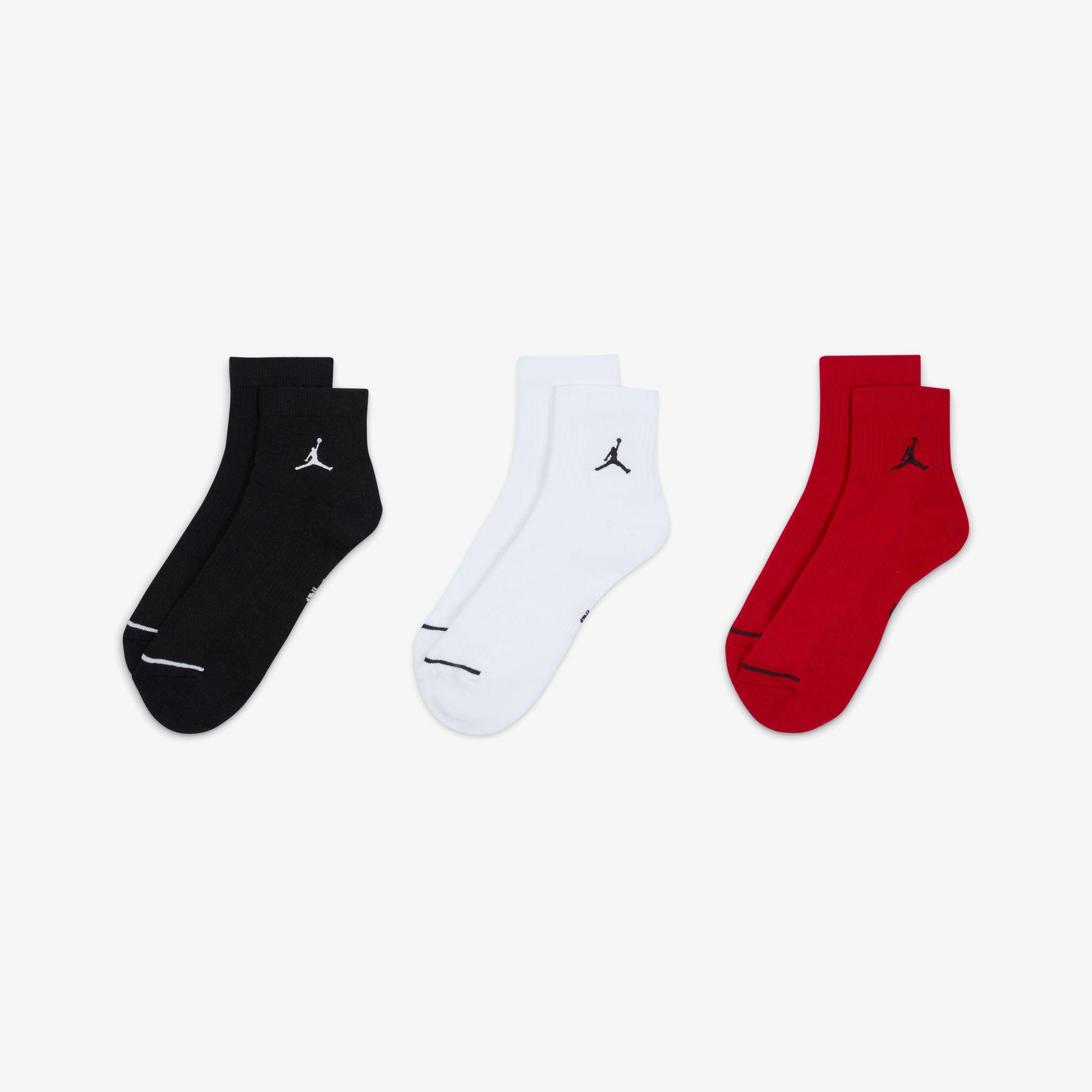 Jordan Cush Poly 3' lü Unisex Renkli Çorap