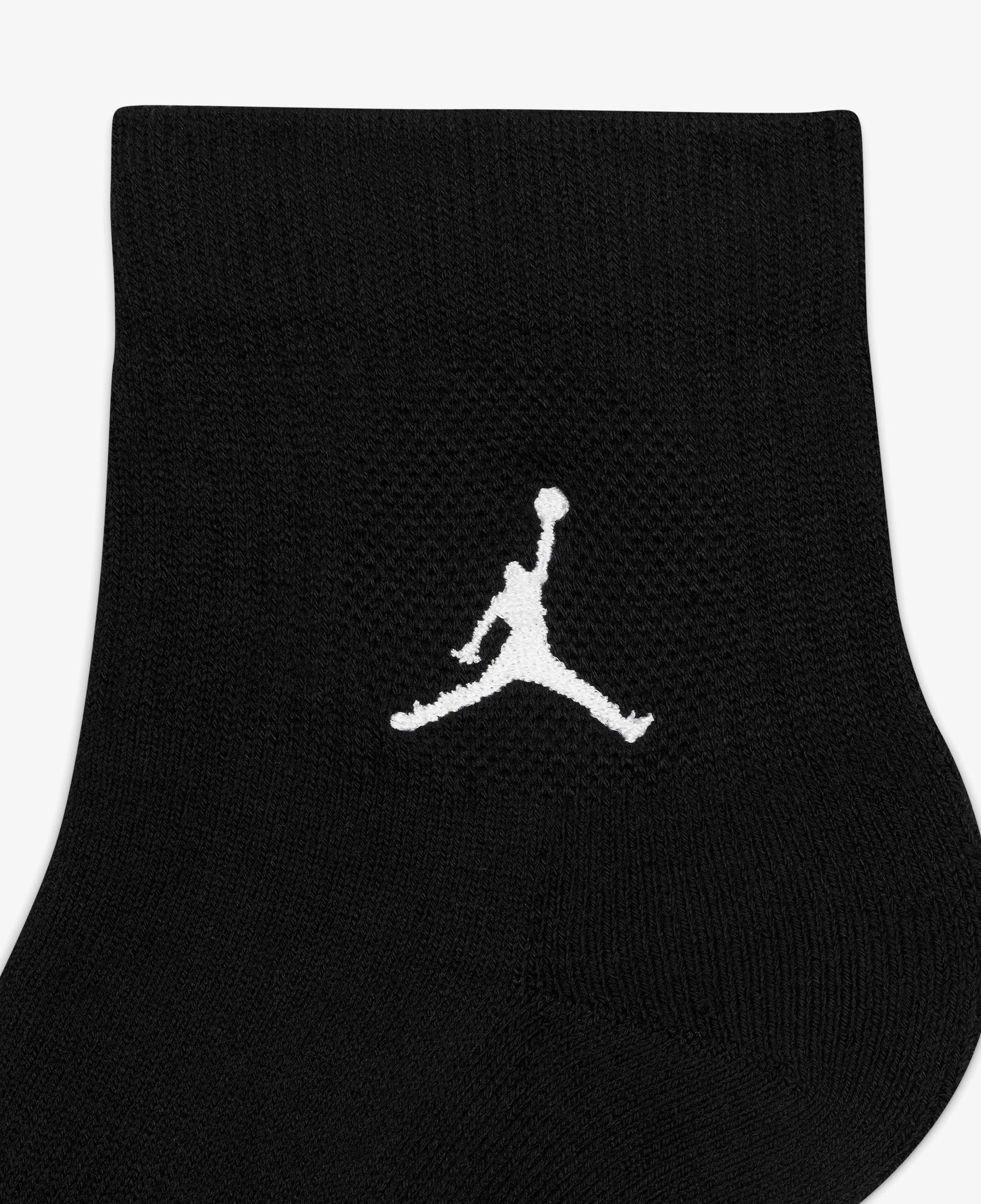 Jordan Cush Poly 3' lü Unisex Siyah Çorap