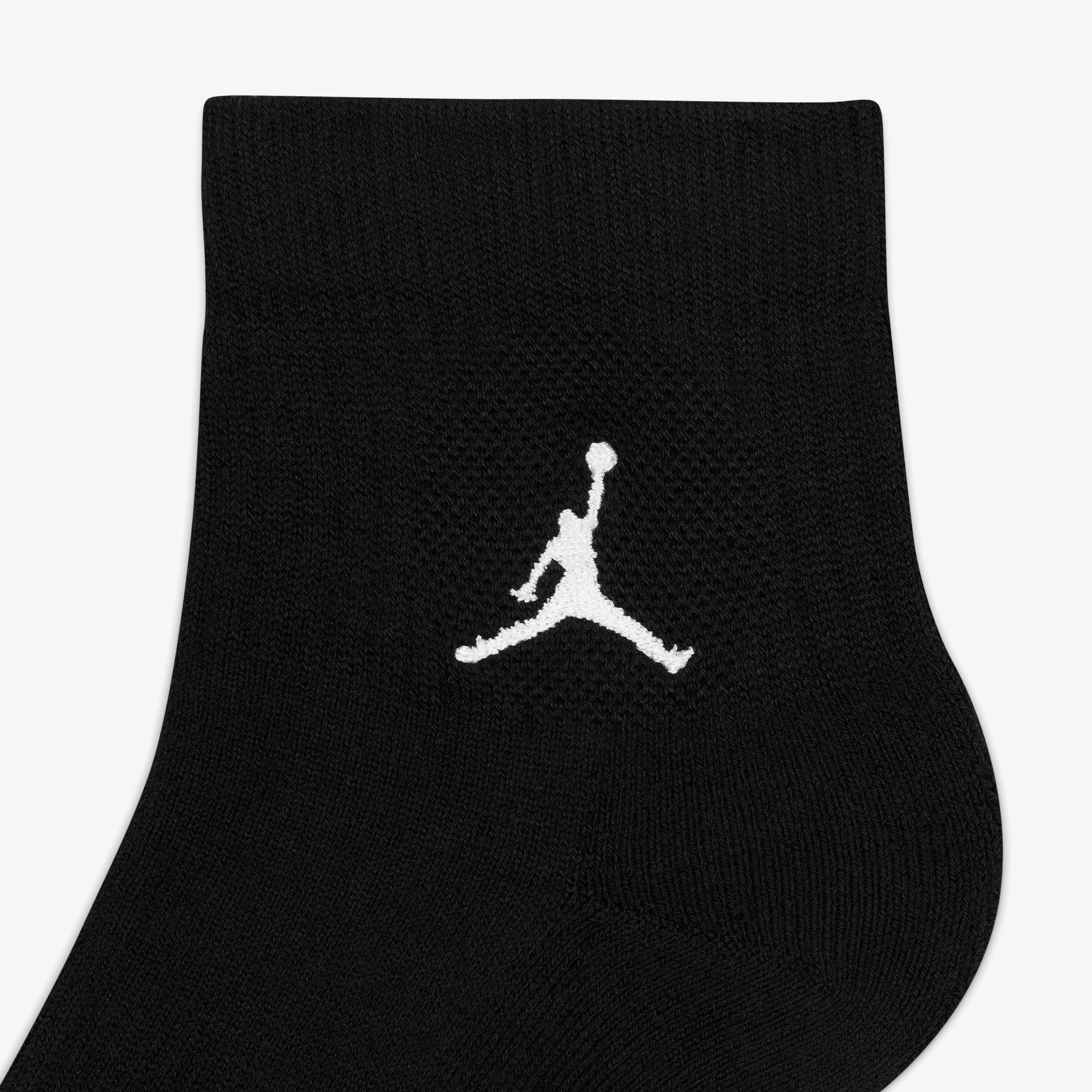 Jordan Cush Poly 3' lü Unisex Siyah Çorap