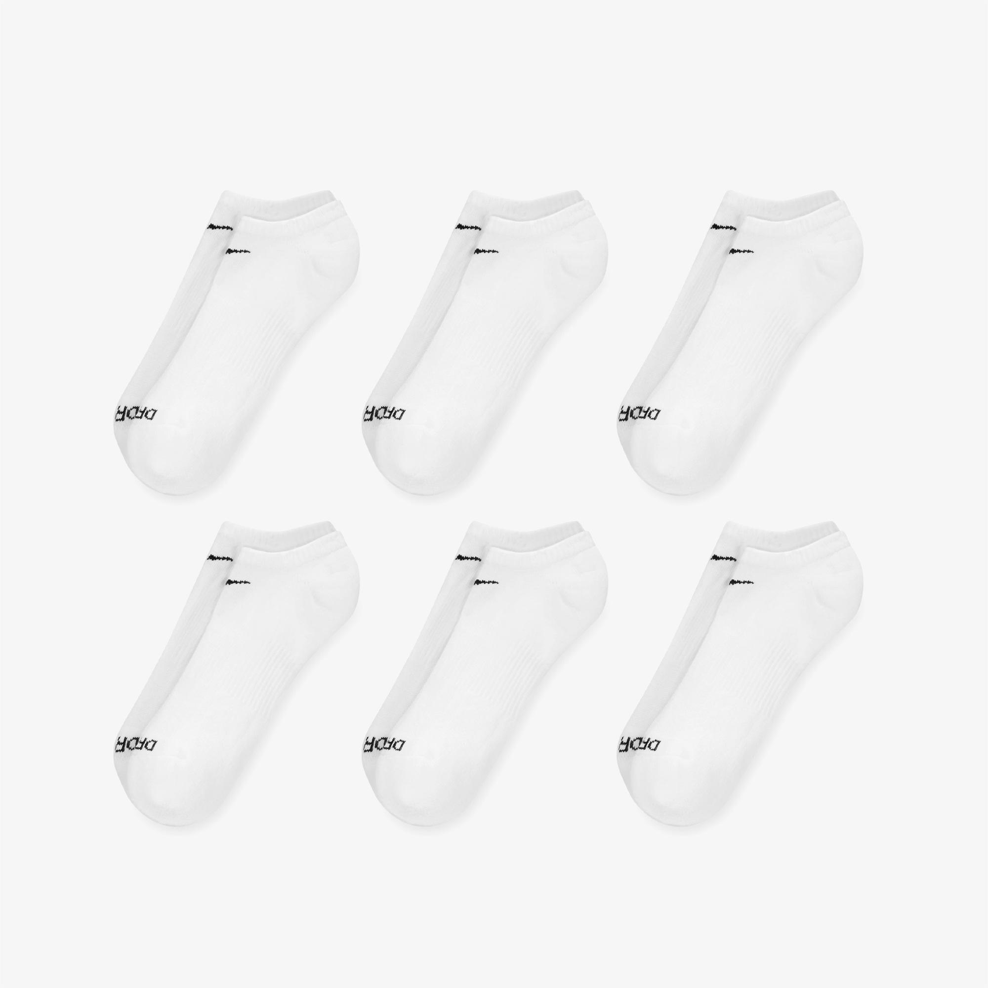 Nike Everyday Plus Cushioned Erkek Beyaz 3'lü Çorap