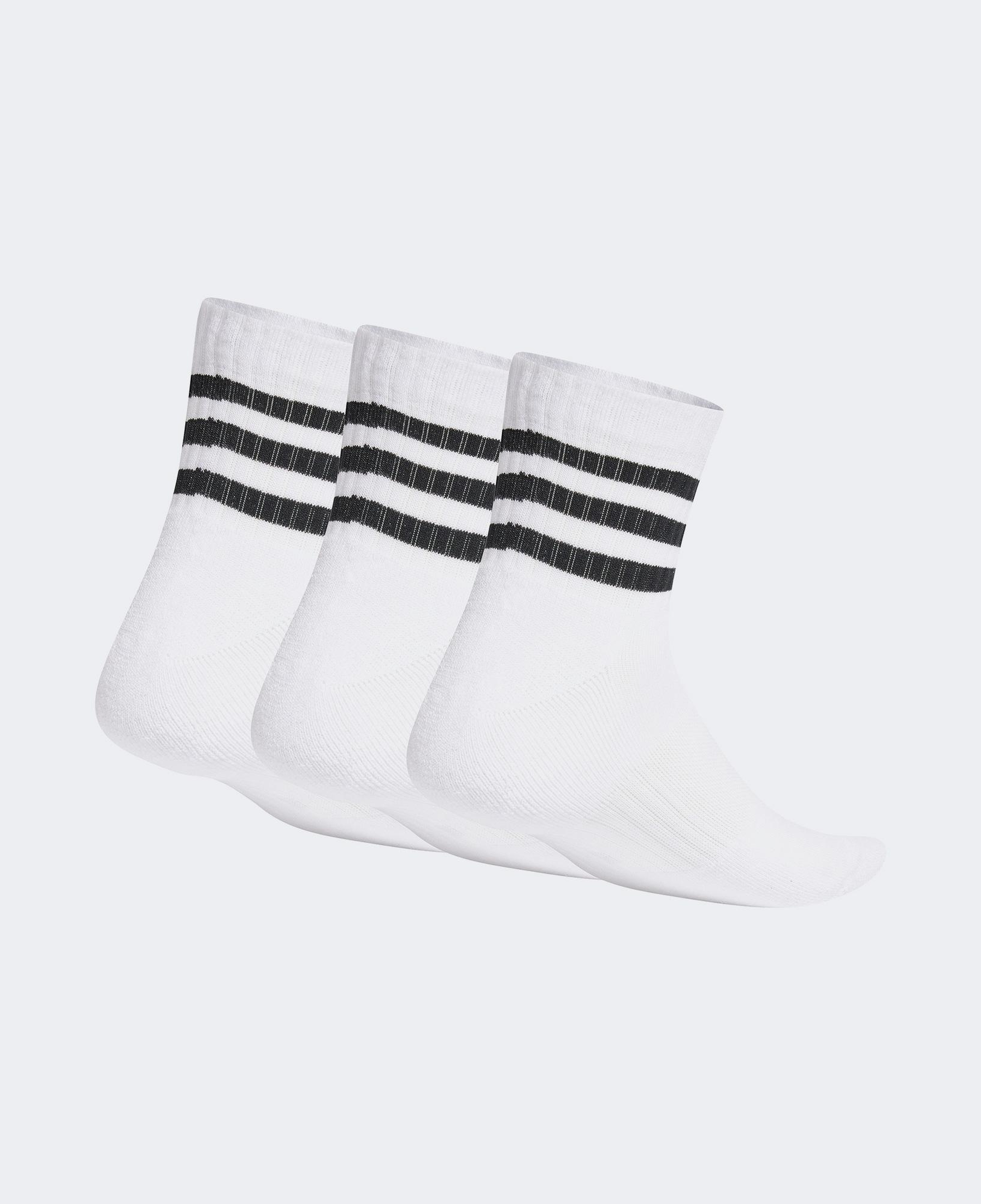 adidas Stripes Cushioned Sportswear Bilek Boy 3' lü Unisex Beyaz Çorap