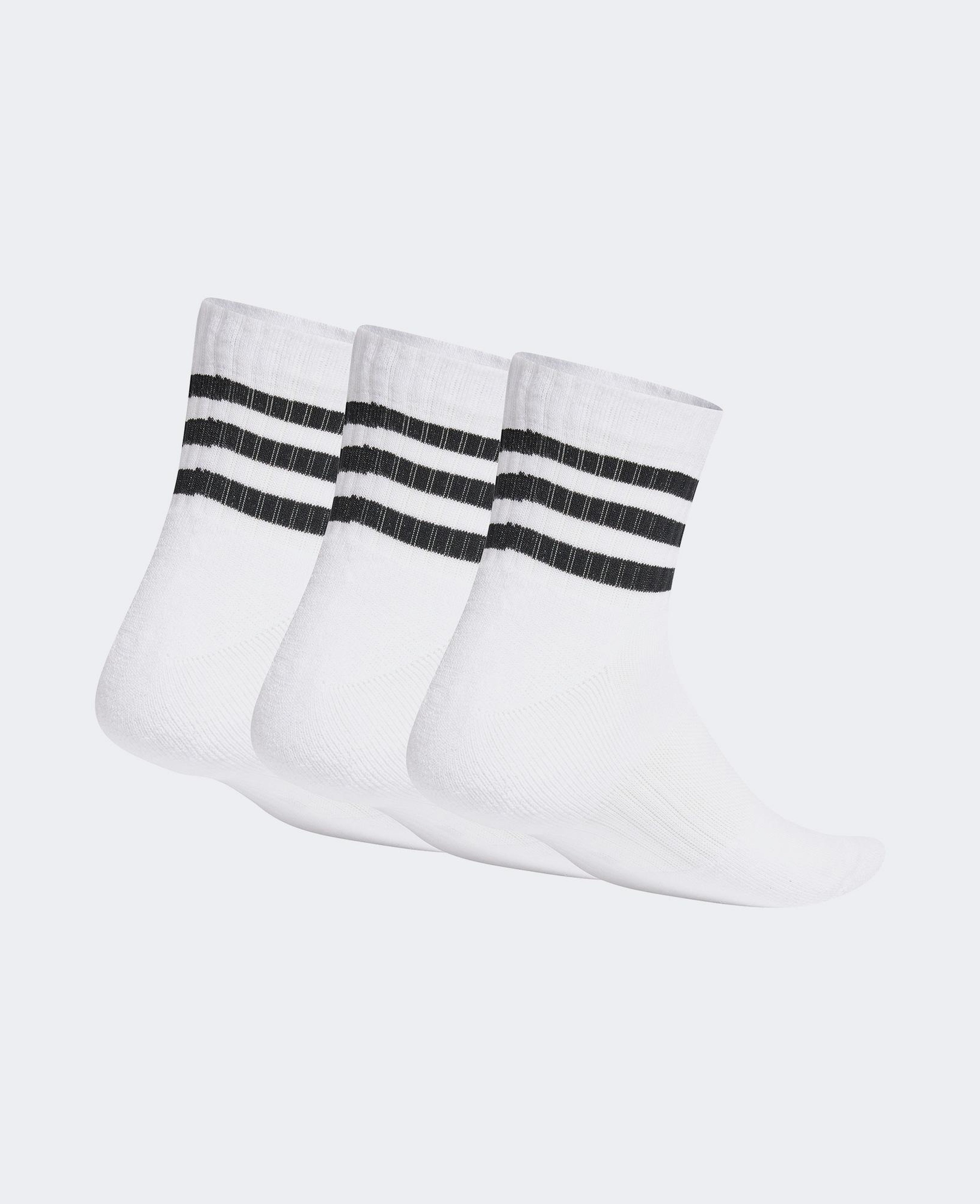 adidas Stripes Cushioned Sportswear Bilek Boy 3' lü Unisex Beyaz Çorap