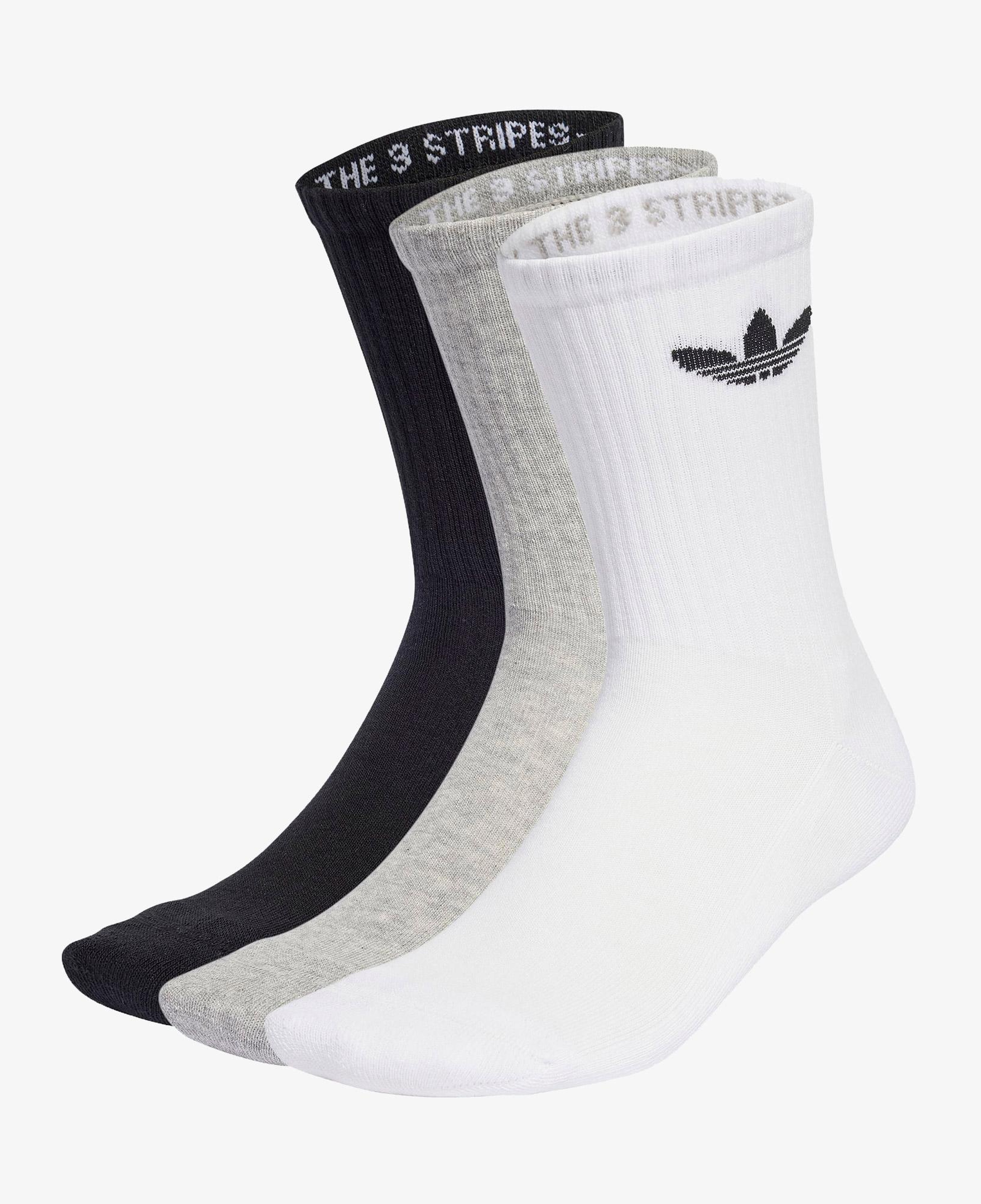 adidas Trefoil Cushion Crew 3' lü Unisex Beyaz Çorap