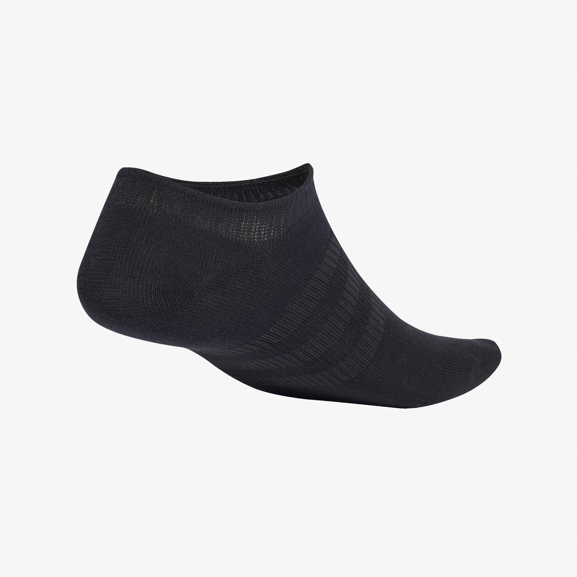 adidas Thin and Light No-Show 3' lü Unisex Siyah Çorap