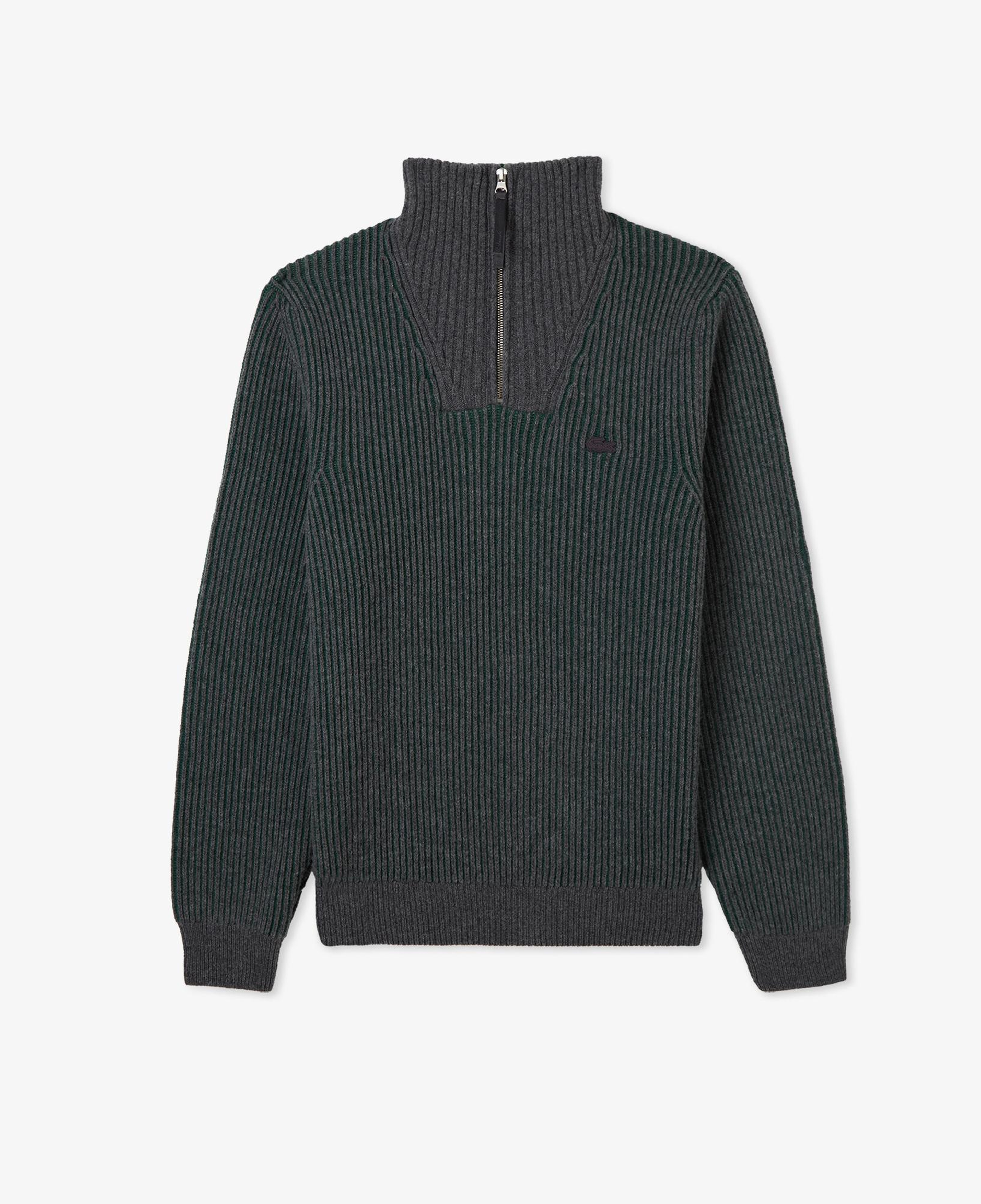 Lacoste Erkek Classic Fit Polo Yaka Gri Kazak