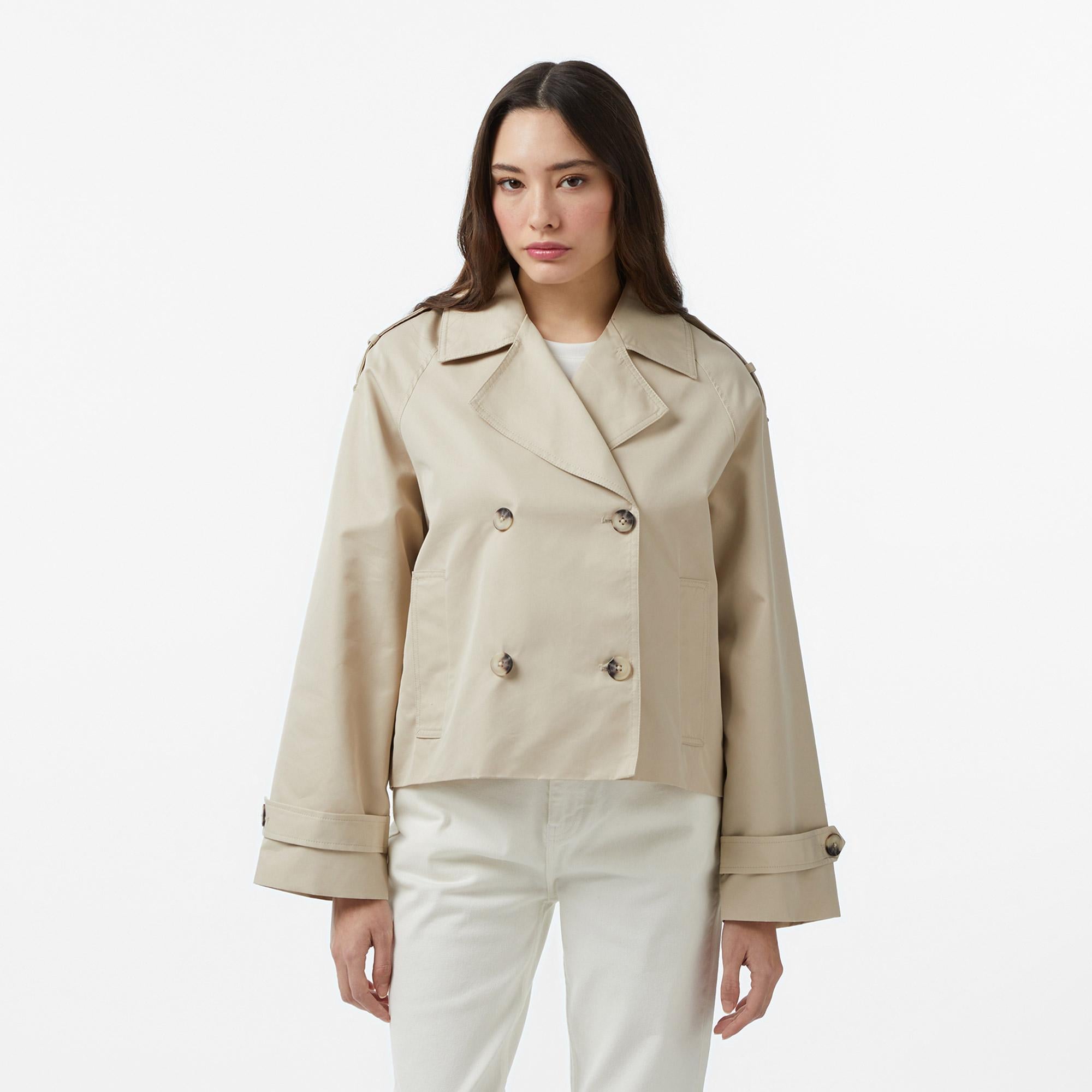 Nautica Kadın Bej Regular Fit Trençkot