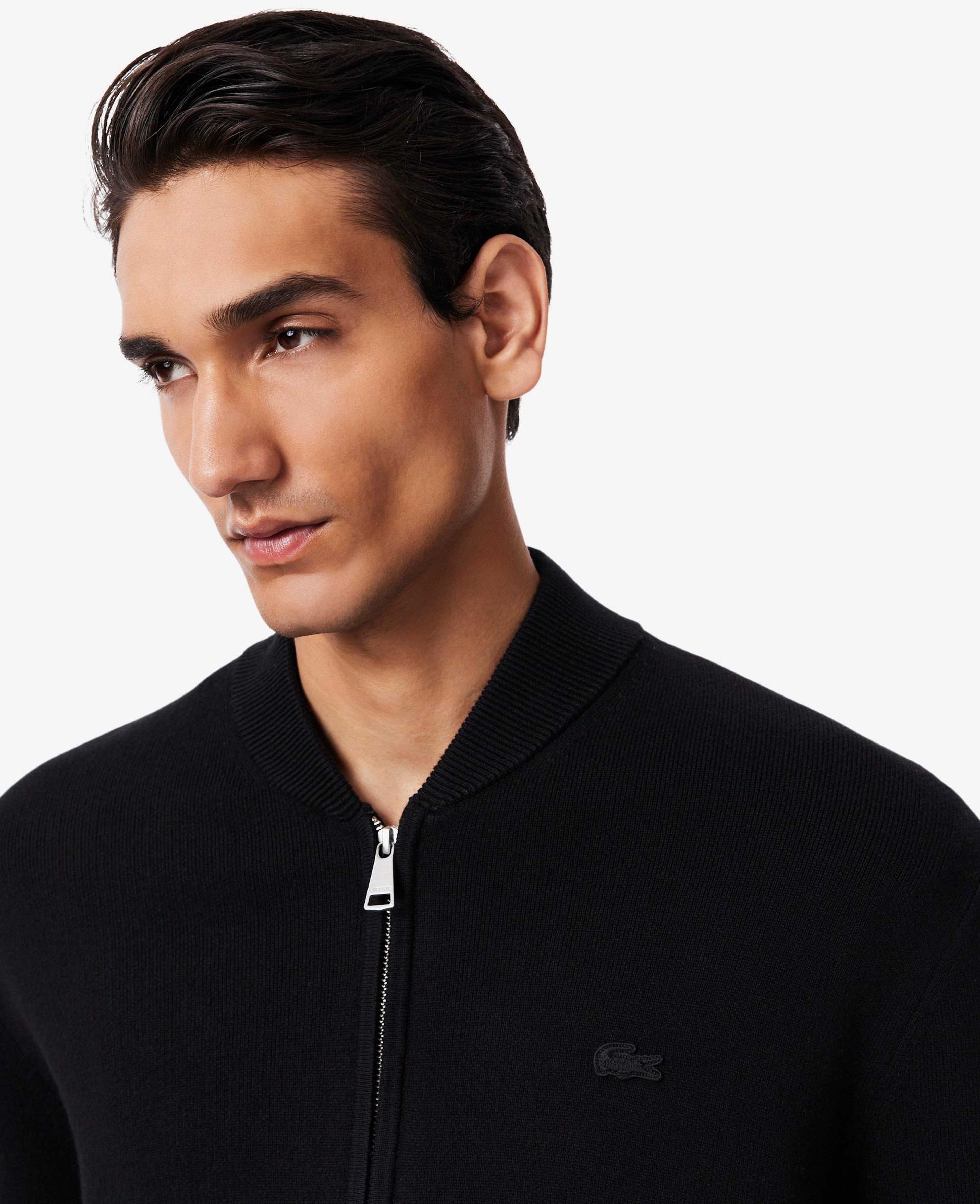 Lacoste Erkek Classic Fit Fermuarlı Siyah Hırka