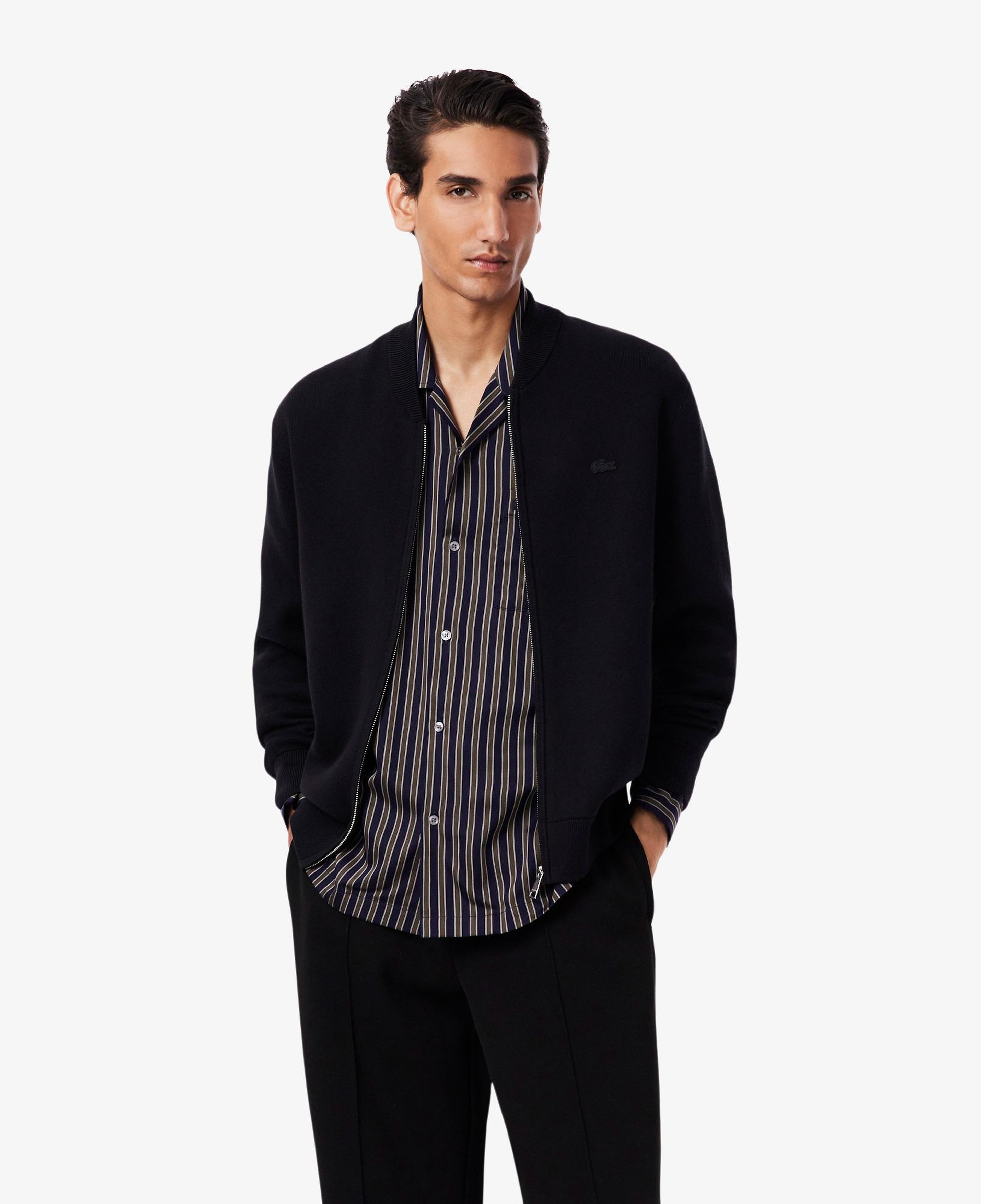 Lacoste Erkek Classic Fit Fermuarlı Siyah Hırka
