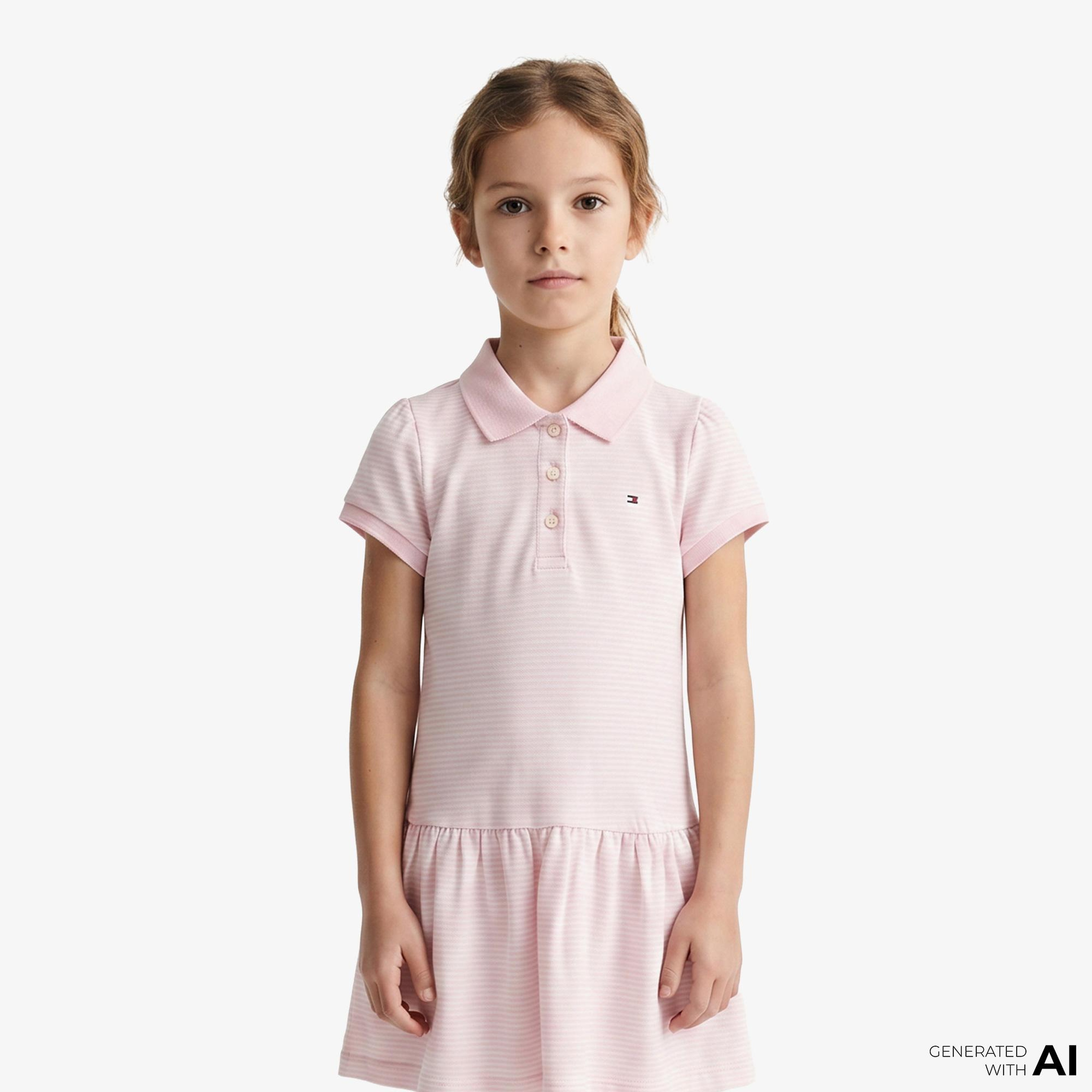 Tommy Hilfiger Little Çocuk Pembe Elbise