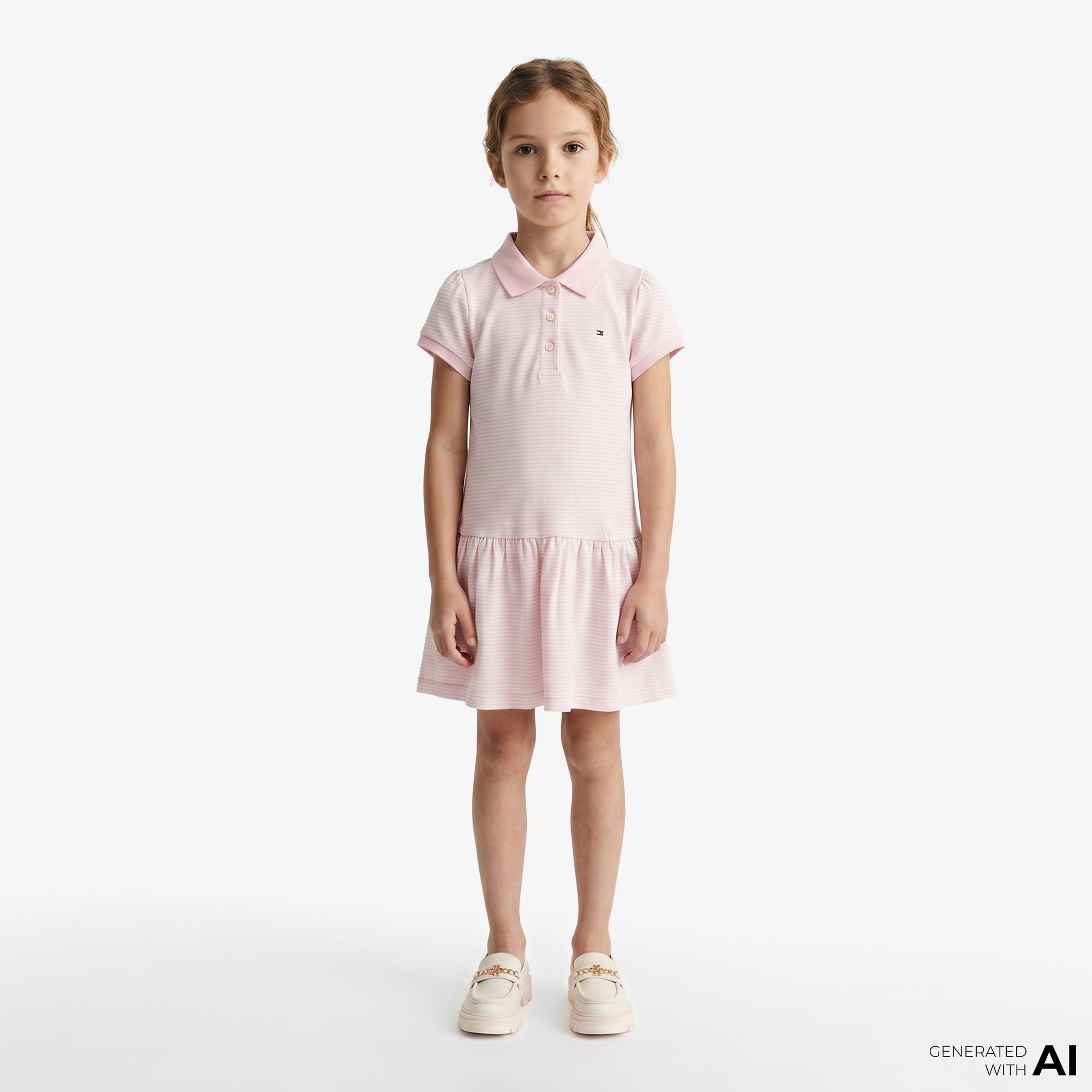 Tommy Hilfiger Little Çocuk Pembe Elbise