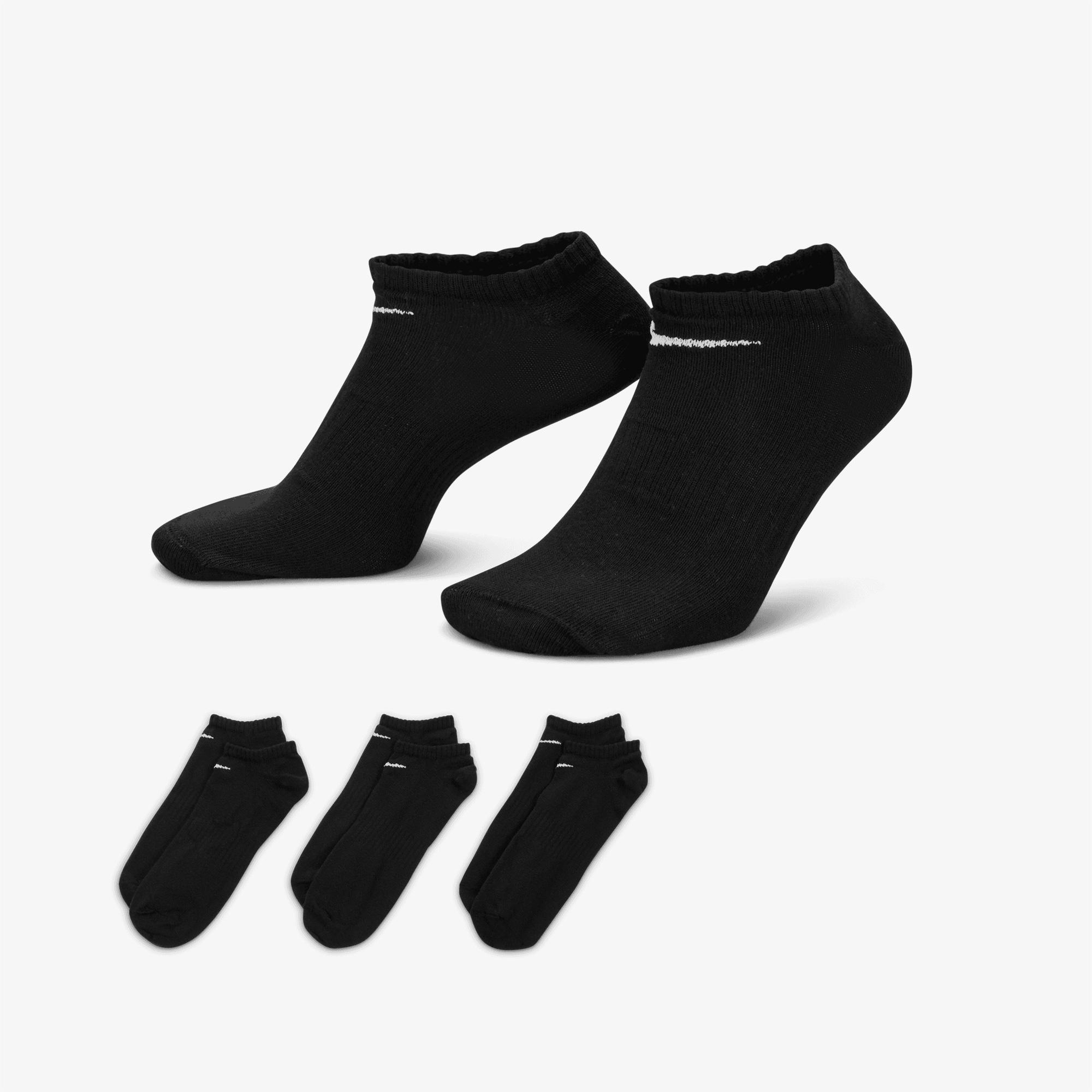 Nike Everyday Sportswear 3'lü 132 Unisex Siyah Çorap