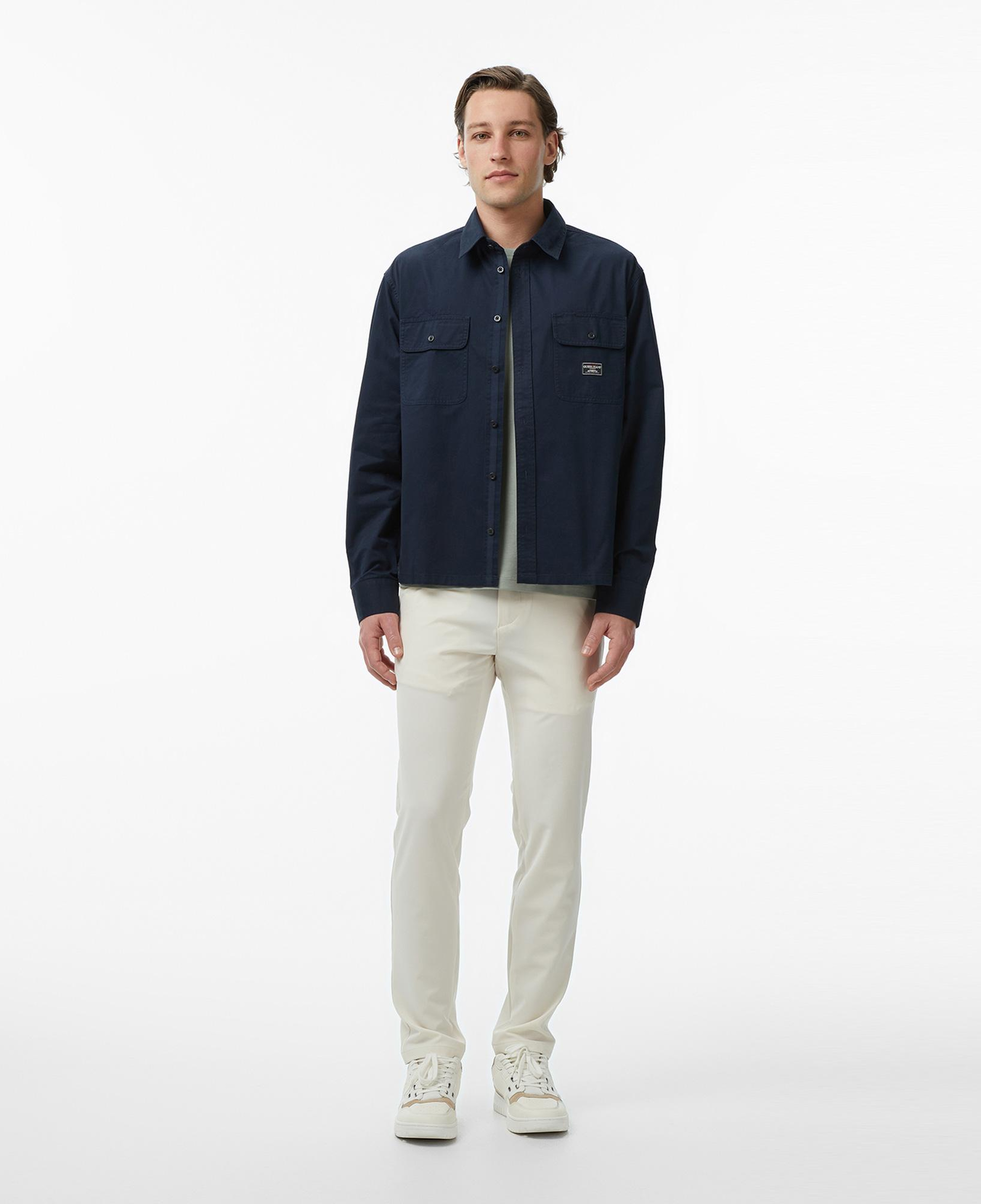 Guess Jeans Twill Comfort Fit Erkek Lacivert Gömlek