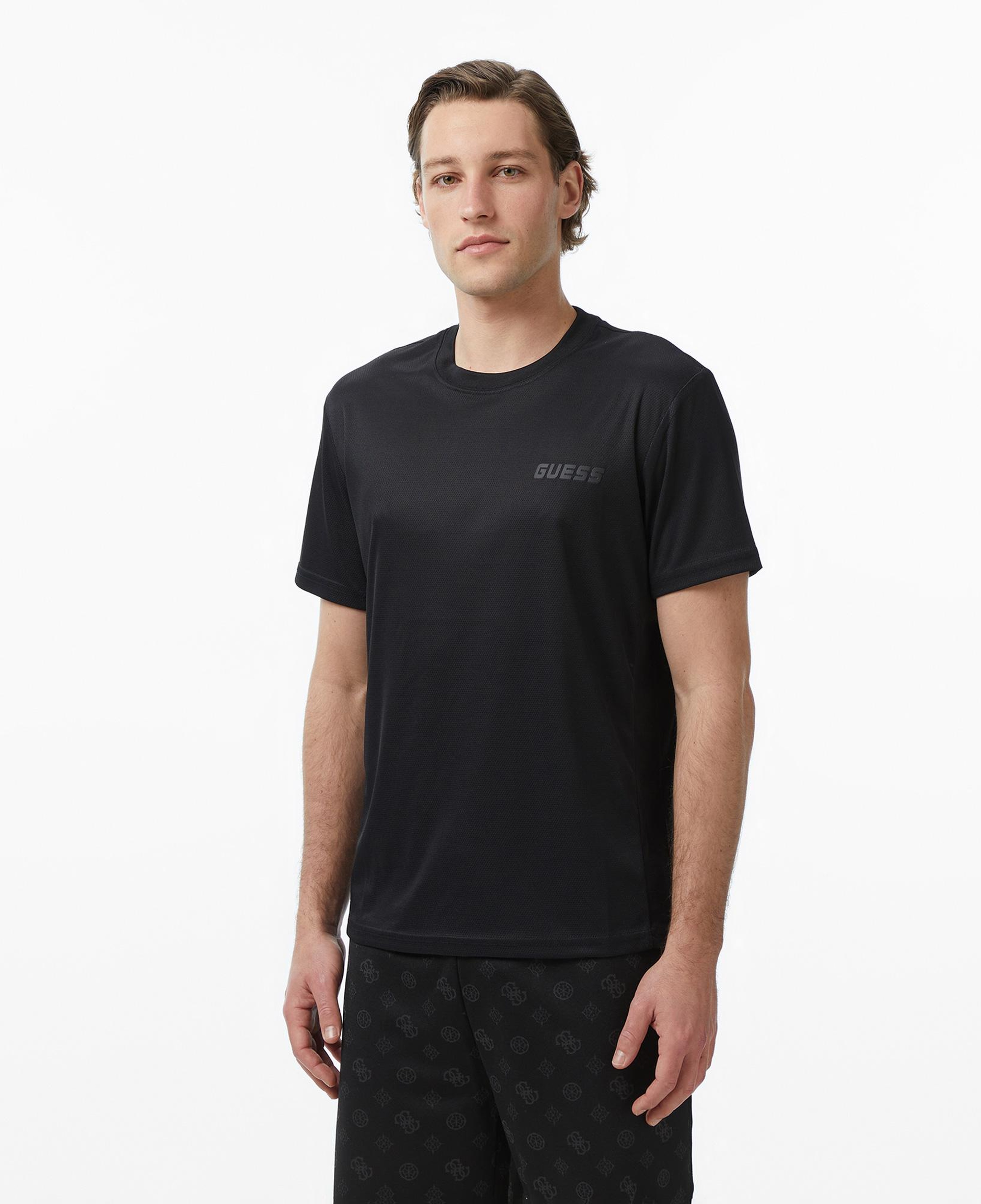 Guess Romolo Aktif Regular Fit Erkek Siyah T-Shirt