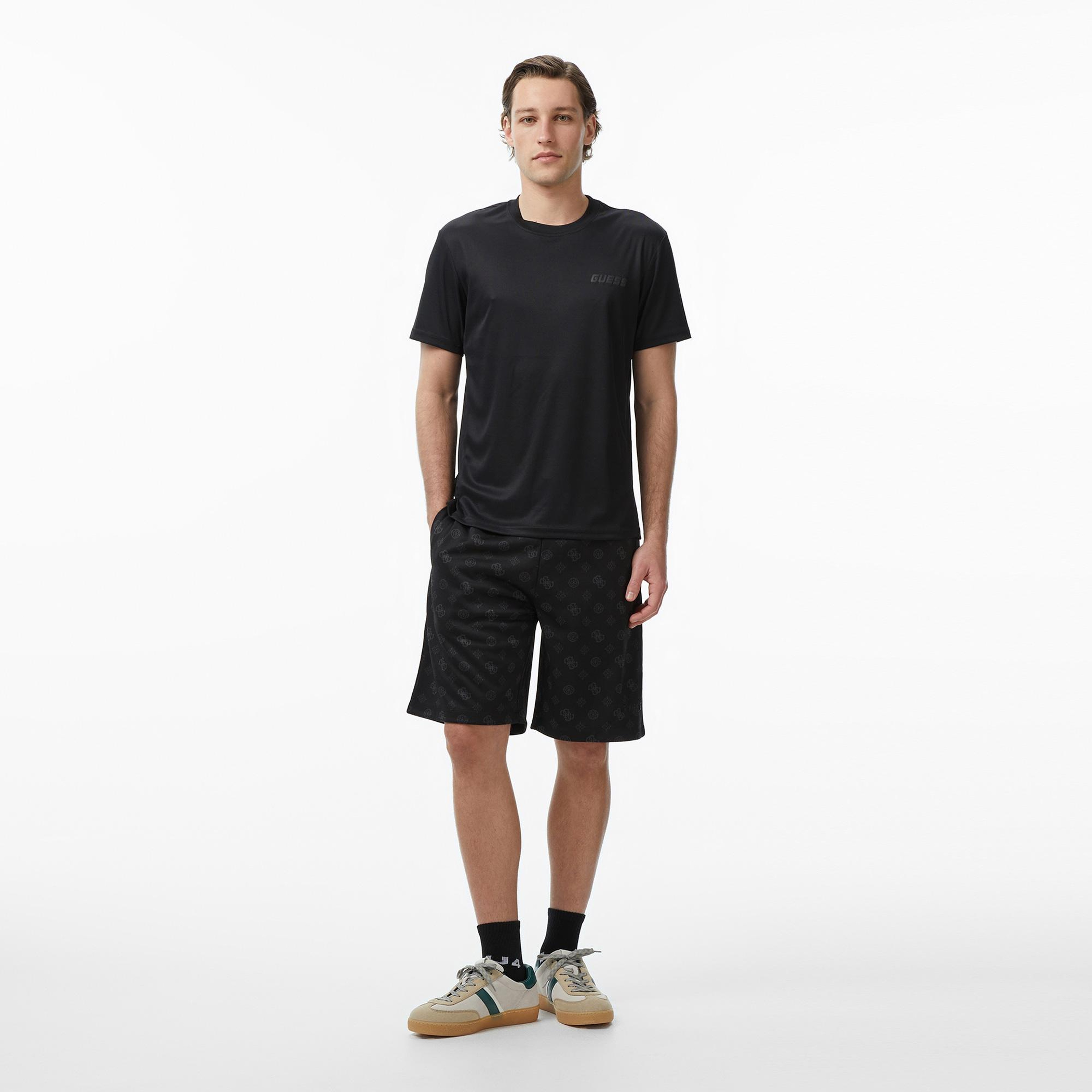 Guess Romolo Aktif Regular Fit Erkek Siyah T-Shirt
