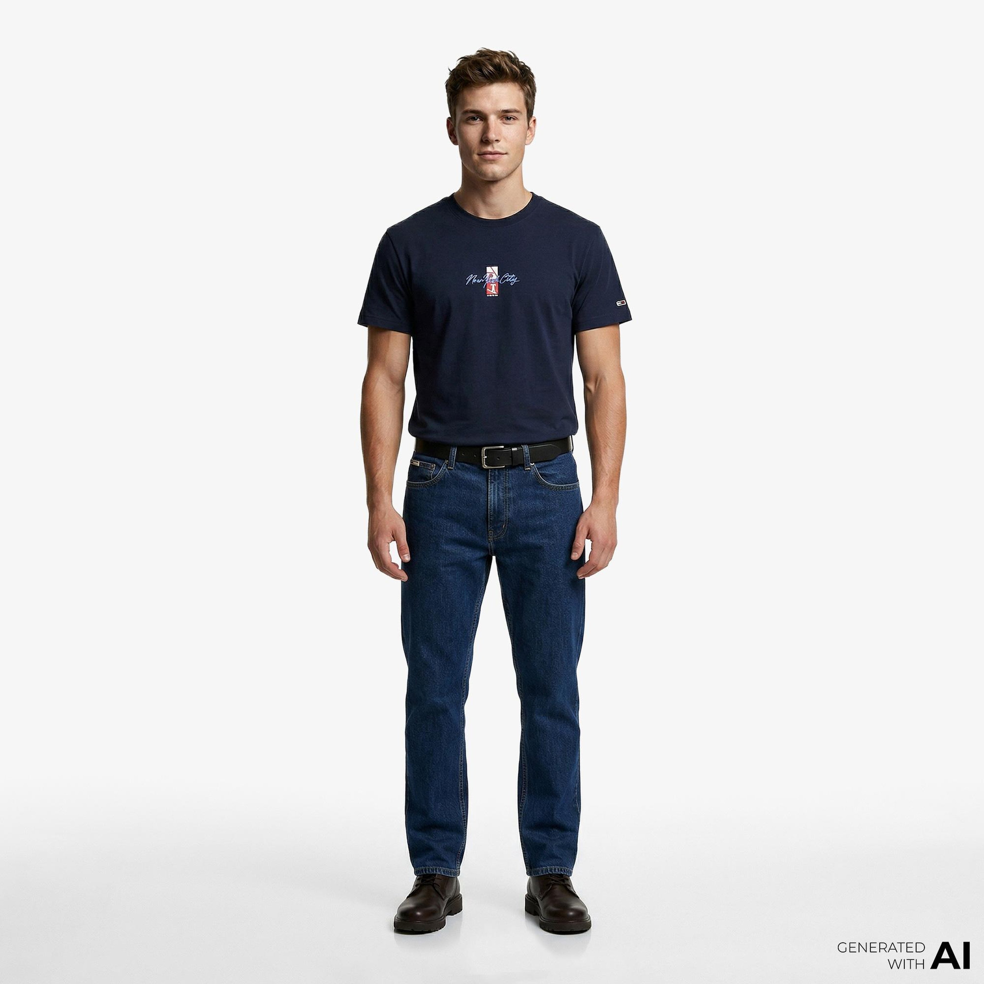 Tommy Hilfiger Signature Erkek Lacivert T-Shirt