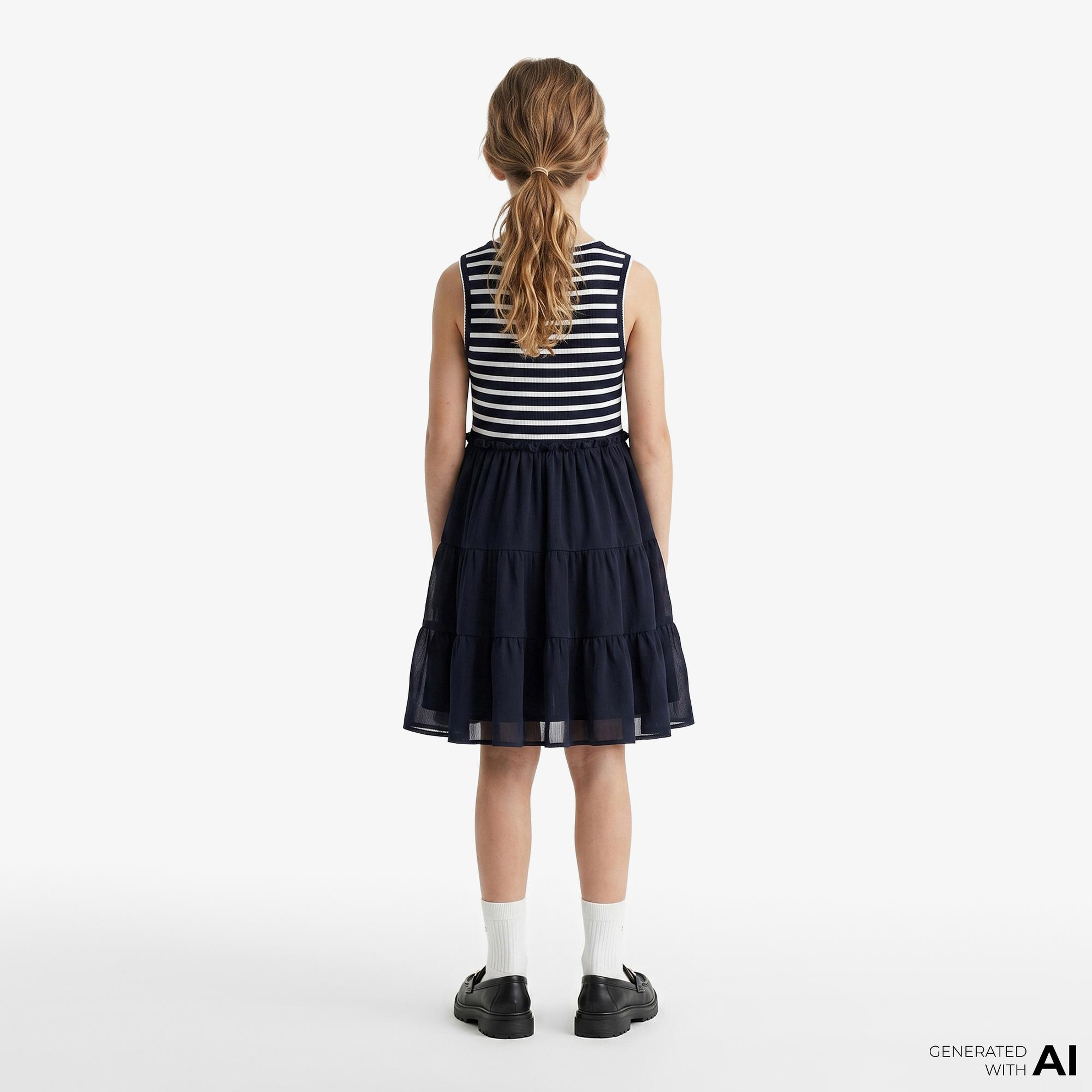Tommy Hilfiger Little Çocuk Lacivert Elbise