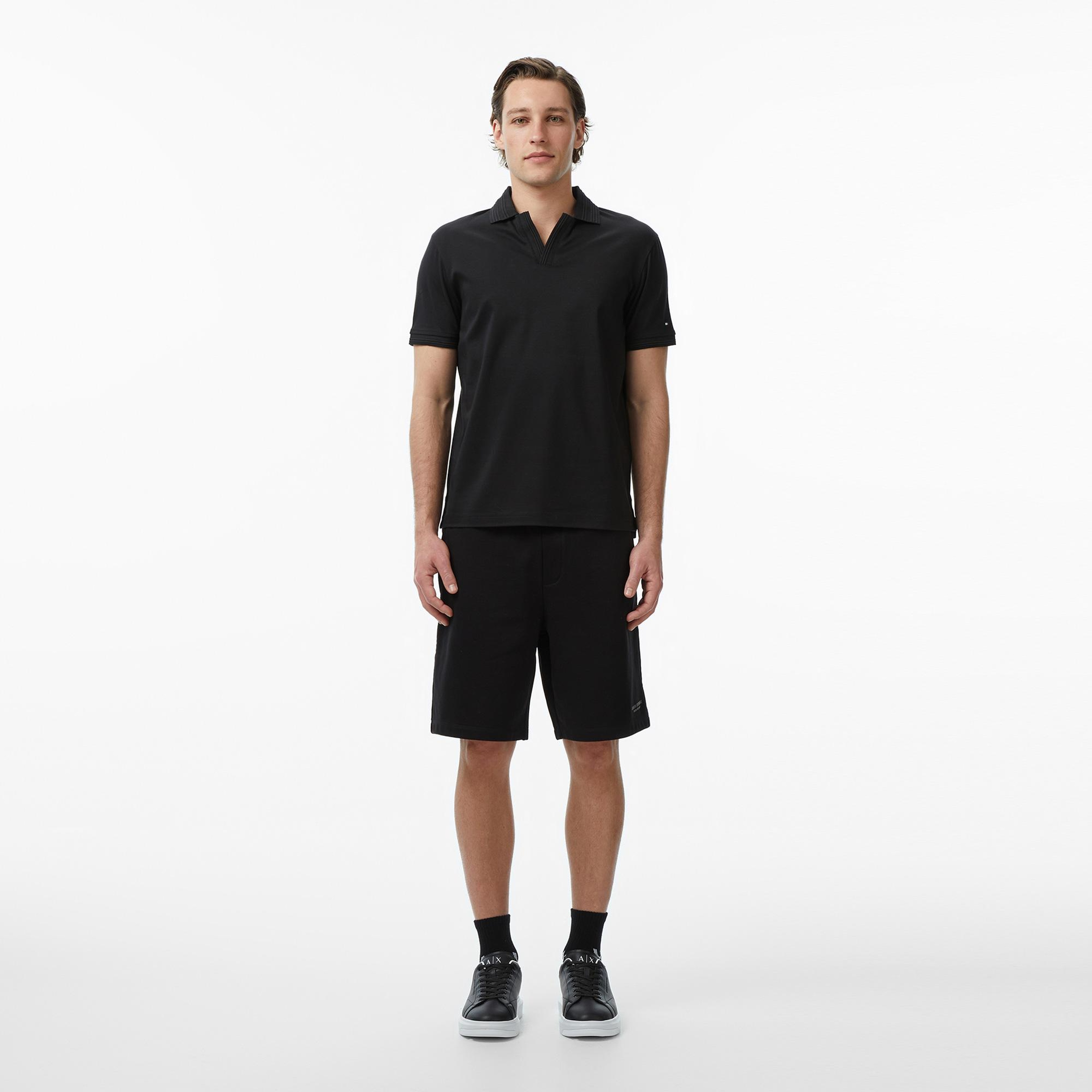 Tommy Hilfiger Erkek Siyah Polo Yaka T-Shirt