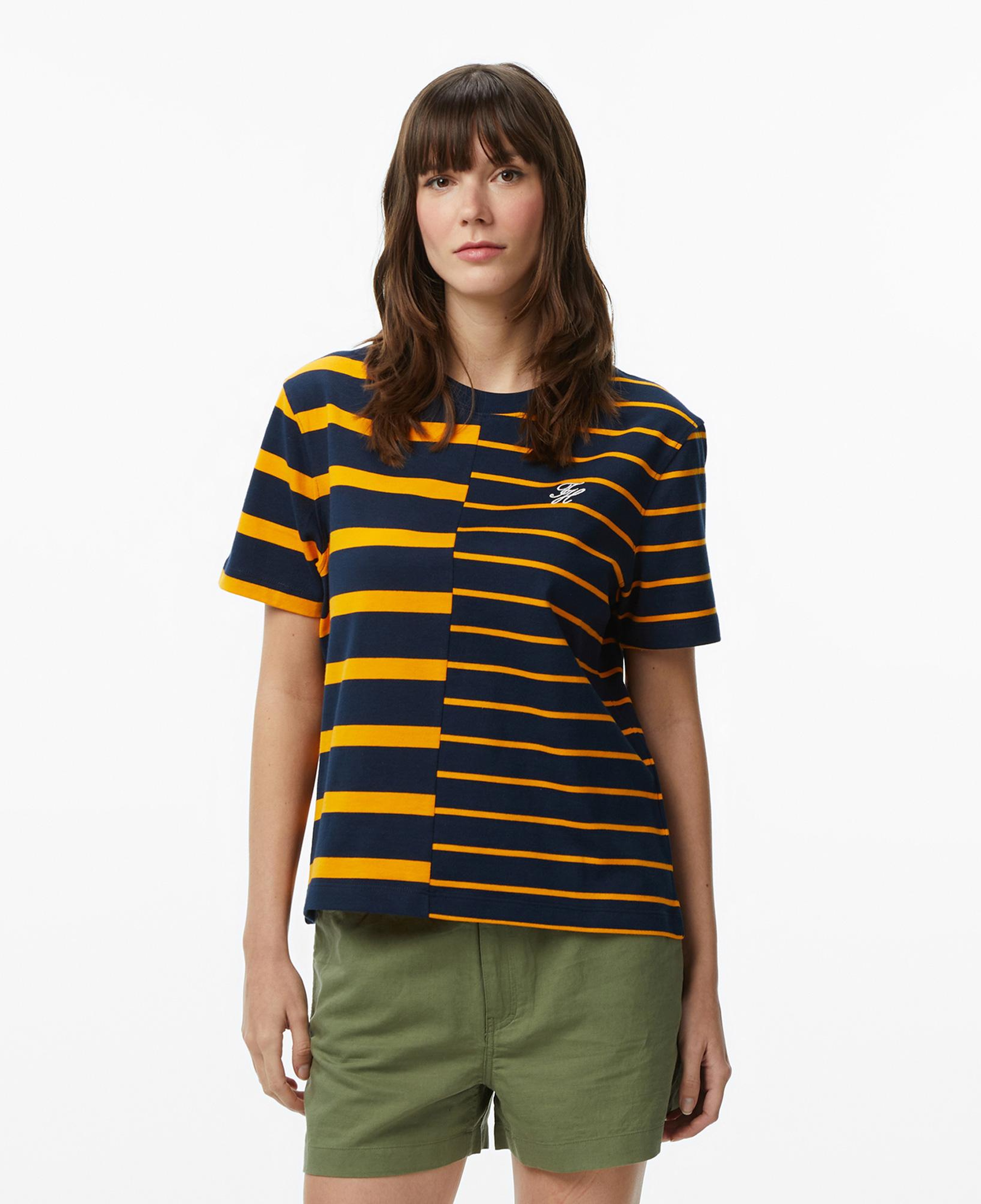Tommy Hilfiger Stripe Mix Kadın Turuncu T-Shirt