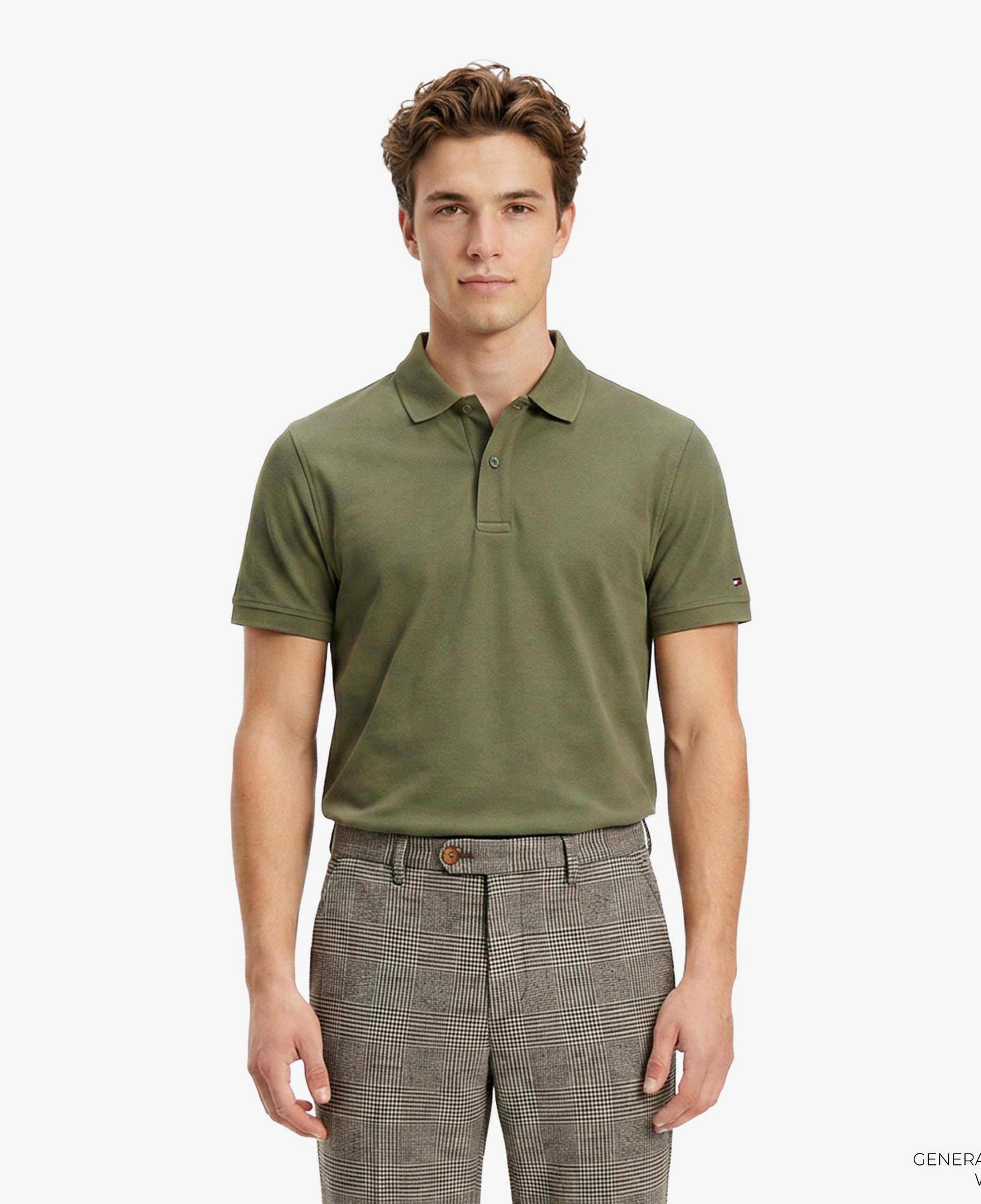 Tommy Hilfiger Elevated Essentials Erkek Yeşil Polo Yaka T-Shirt
