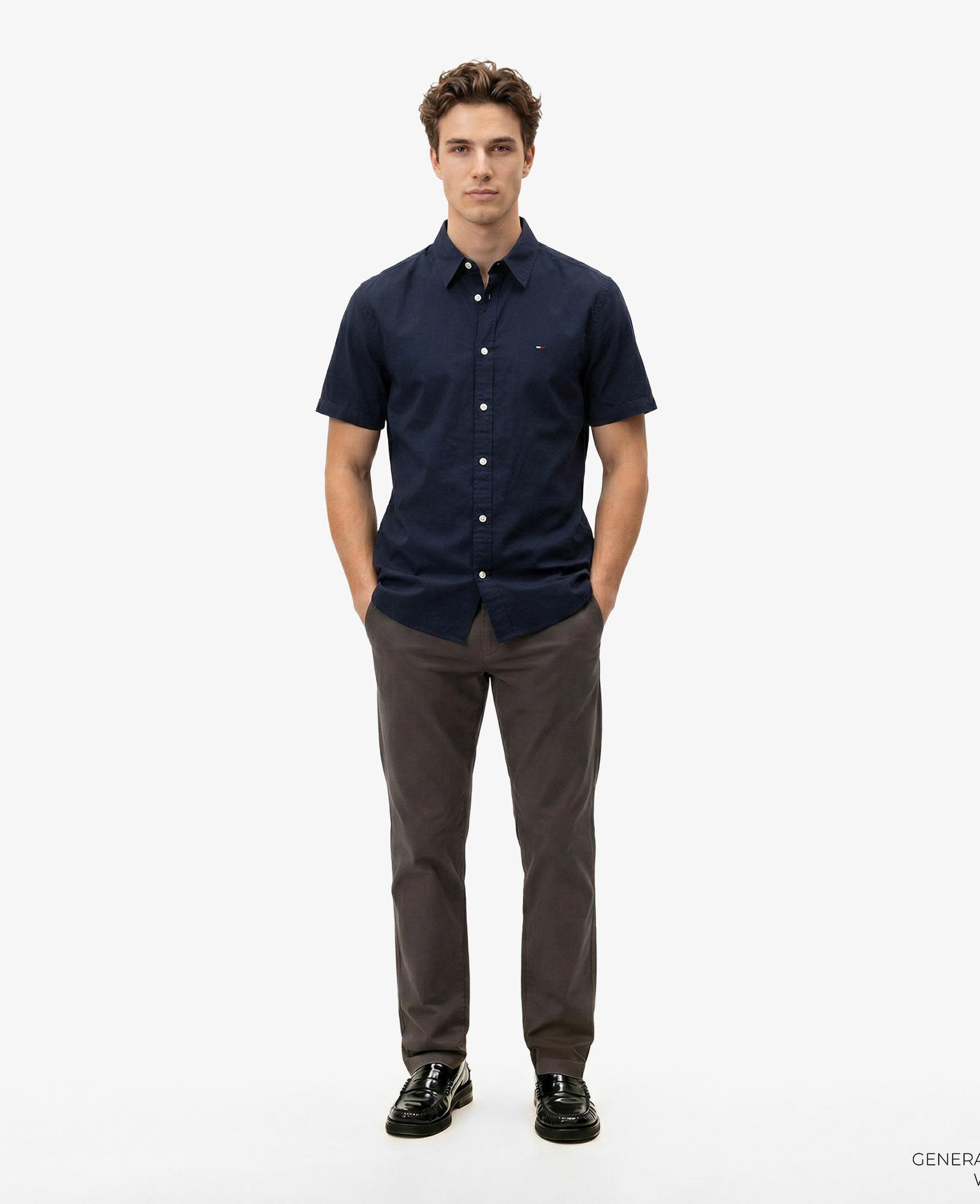 Tommy Hilfiger Textured Erkek Lacivert Gömlek